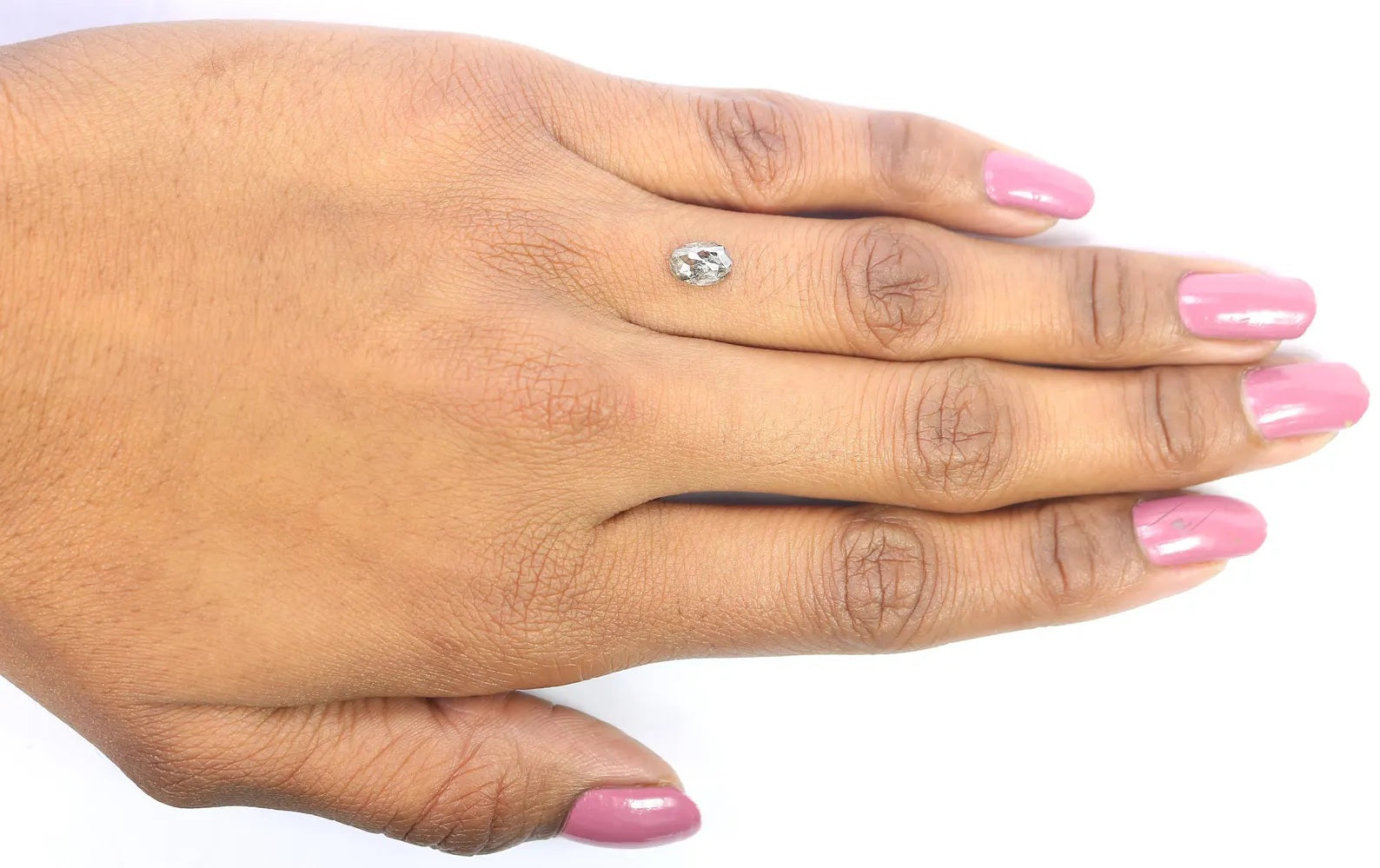 0.68 CT Natural Loose Oval Shape Diamond Salt And Pepper Oval Cut Diamond 6.85 MM Natural Loose Diamond Black Grey Oval Shape Diamond QN978