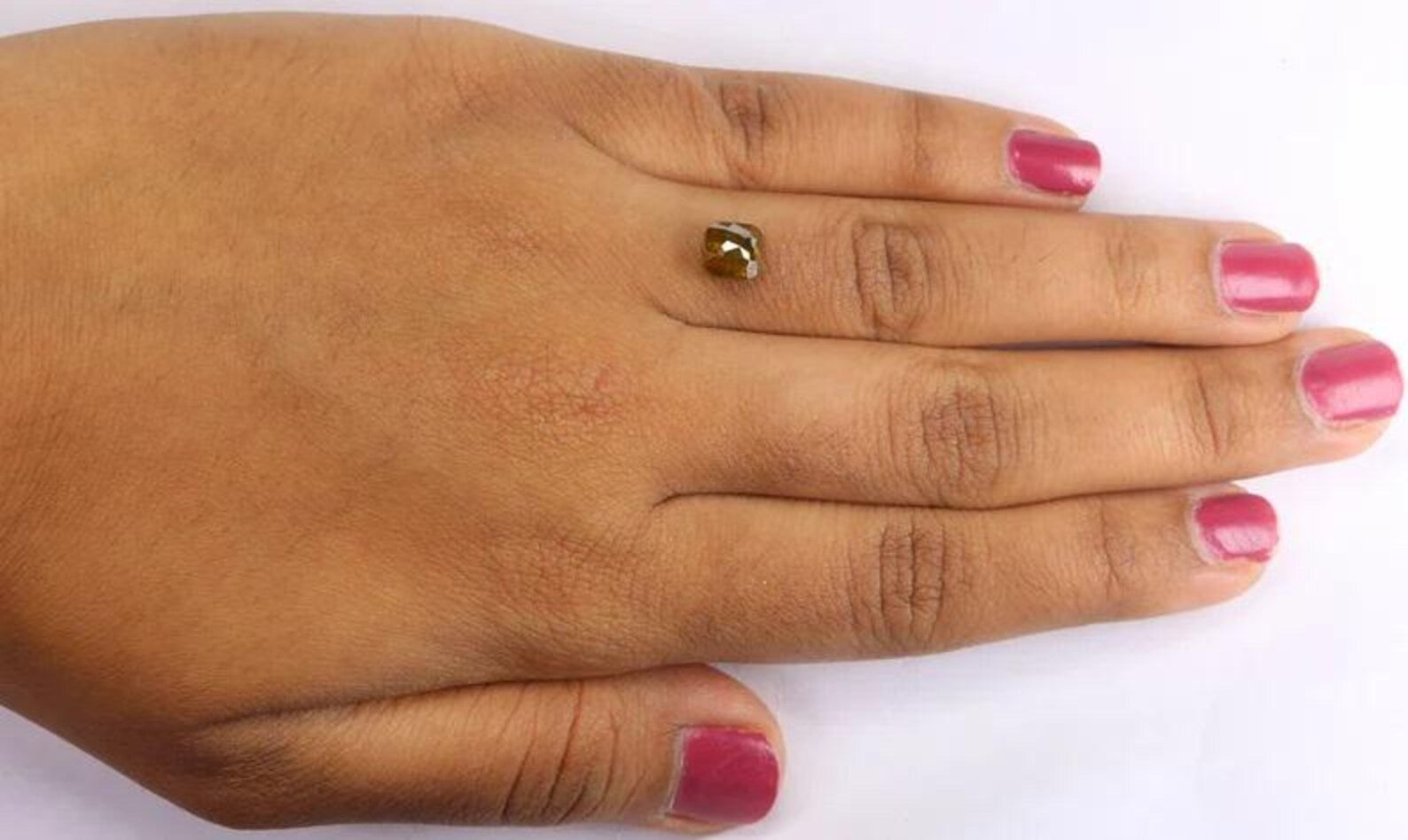 1.63 CT Natural Loose Cushion Shape Diamond Green Color Cushion Cut Diamond 6.10 MM Natural Yellow Color Cushion Rose Cut Diamond NQ8864