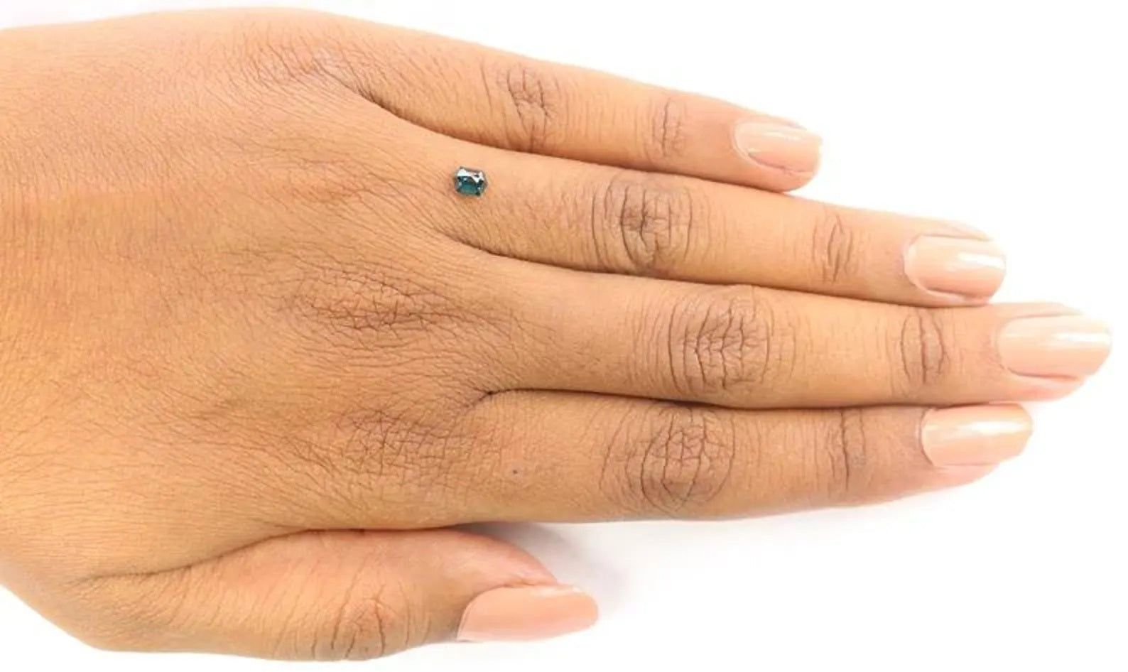 0.34 Ct Natural Loose Hexagon Shape Diamond Blue Color Hexagon Diamond 4.45 MM Natural Diamond Blue Color Hexagon Rose Cut Diamond NQ1395