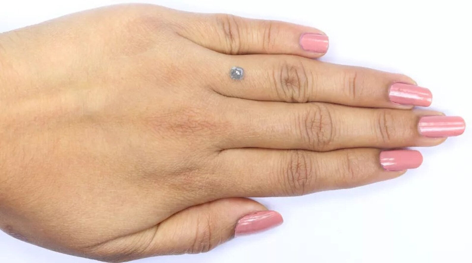 0.51 Ct Natural Loose Emerald Shape Diamond Salt And Pepper Emerald Cut Diamond 4.10 MM Natural Grey Color Emerald Rose Cut Diamond NQ8350