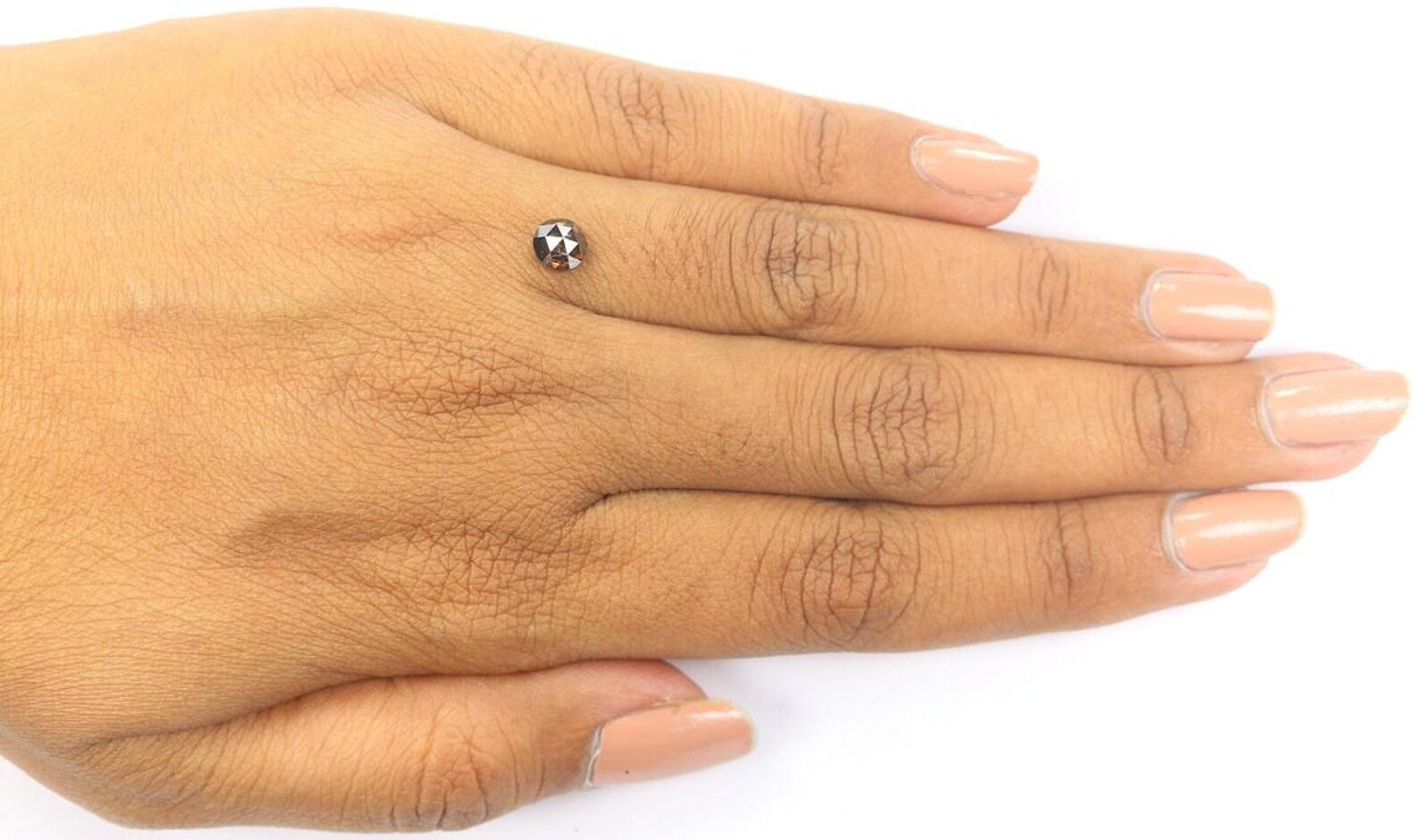 0.86 CT Natural Loose Round Shape Diamond Brown Color Round Cut Diamond 5.30 MM Natural Loose Brown Color Round Rose Cut Diamond NQ1515