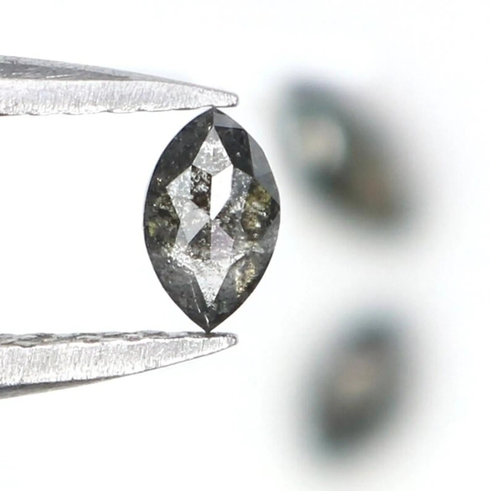0.35 CT Natural Loose Marquise Shape Diamond Salt And Pepper Marquise Cut Diamond 4.55 MM Natural Loose Marquise Rose Cut Diamond NQ2326