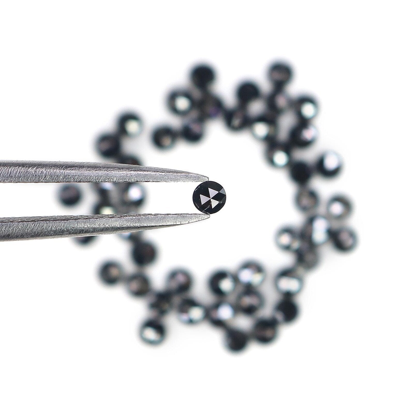 3.25 CT Natural Loose Round Shape Diamond Black Color Round Diamond 2.60 MM Natural Loose Diamond Black Color Round Rose Cut Diamond NQ1797