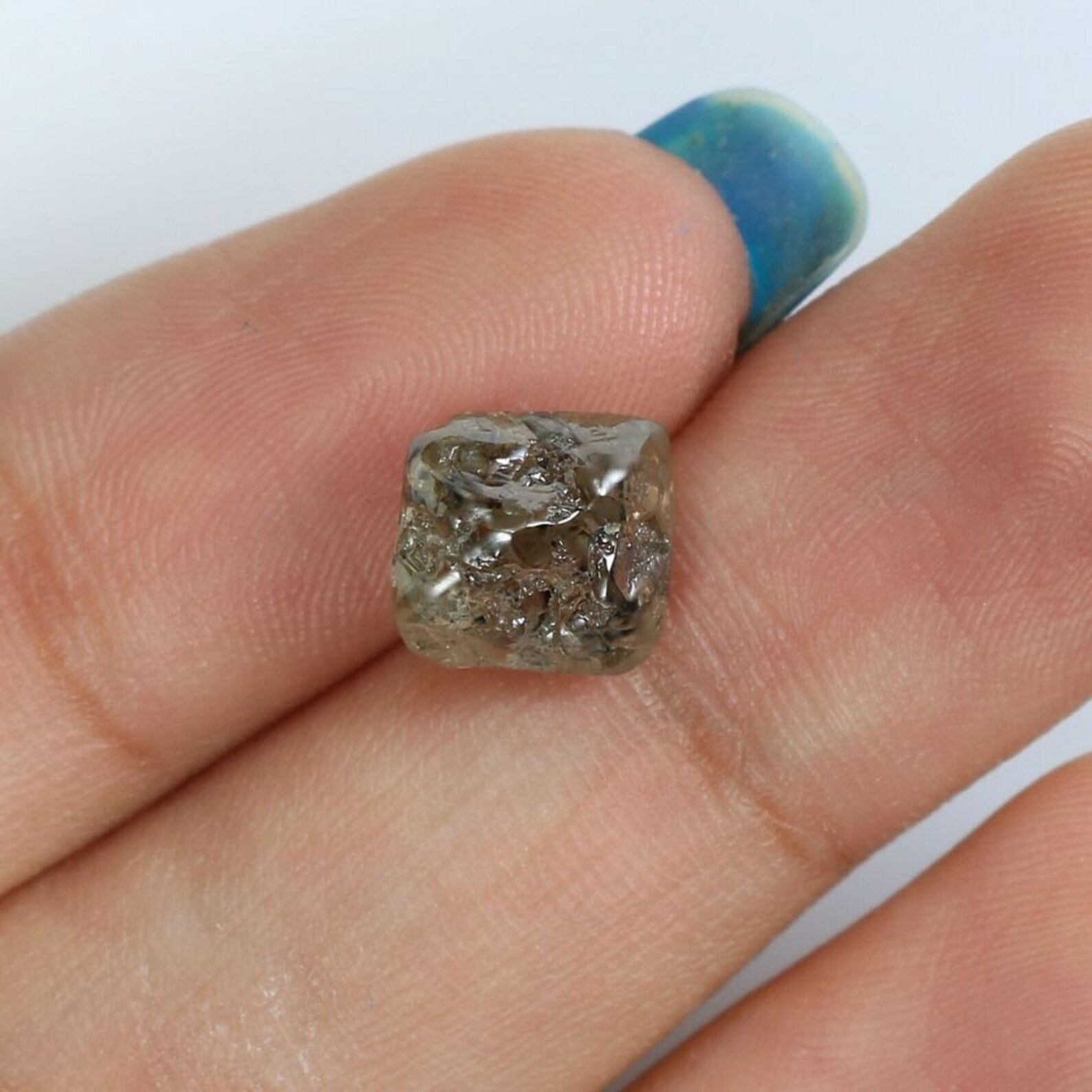3.36 CT Natural Loose Rough Shape Diamond Brown Color Rough Diamond 9.70 MM Natural Loose Diamond Brown Color Rough Shape Diamond QN284