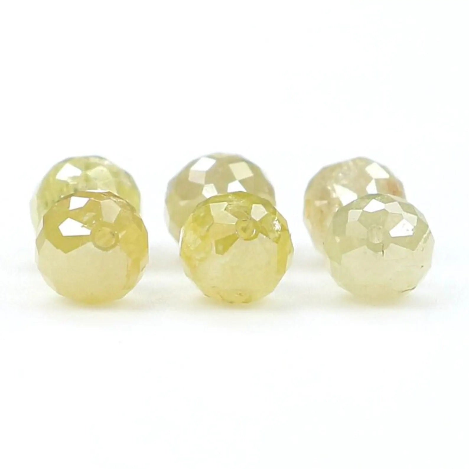 3.31 CT Natural Loose Egg Shape Bead Diamond Yellow Color Bead Diamond 4.30 MM Natural Diamond Gray Color Egg Shape Rose Cut Diamond NQB1785