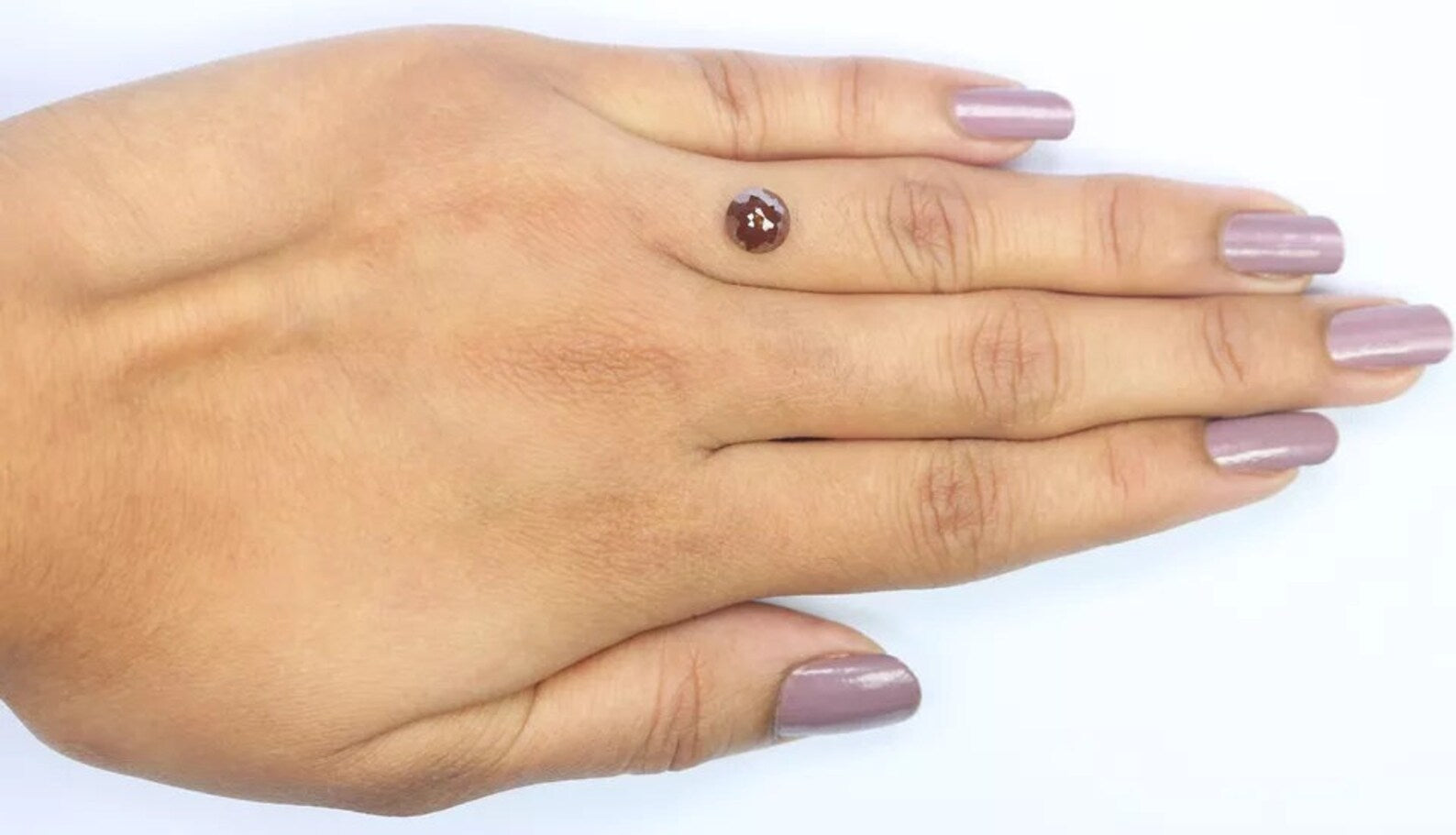 1.43 Ct Natural Loose Round Shape Diamond Brown Color Round Cut Diamond 6.65 MM Natural Diamond Brown Color Round Rose Cut Diamond NQ580