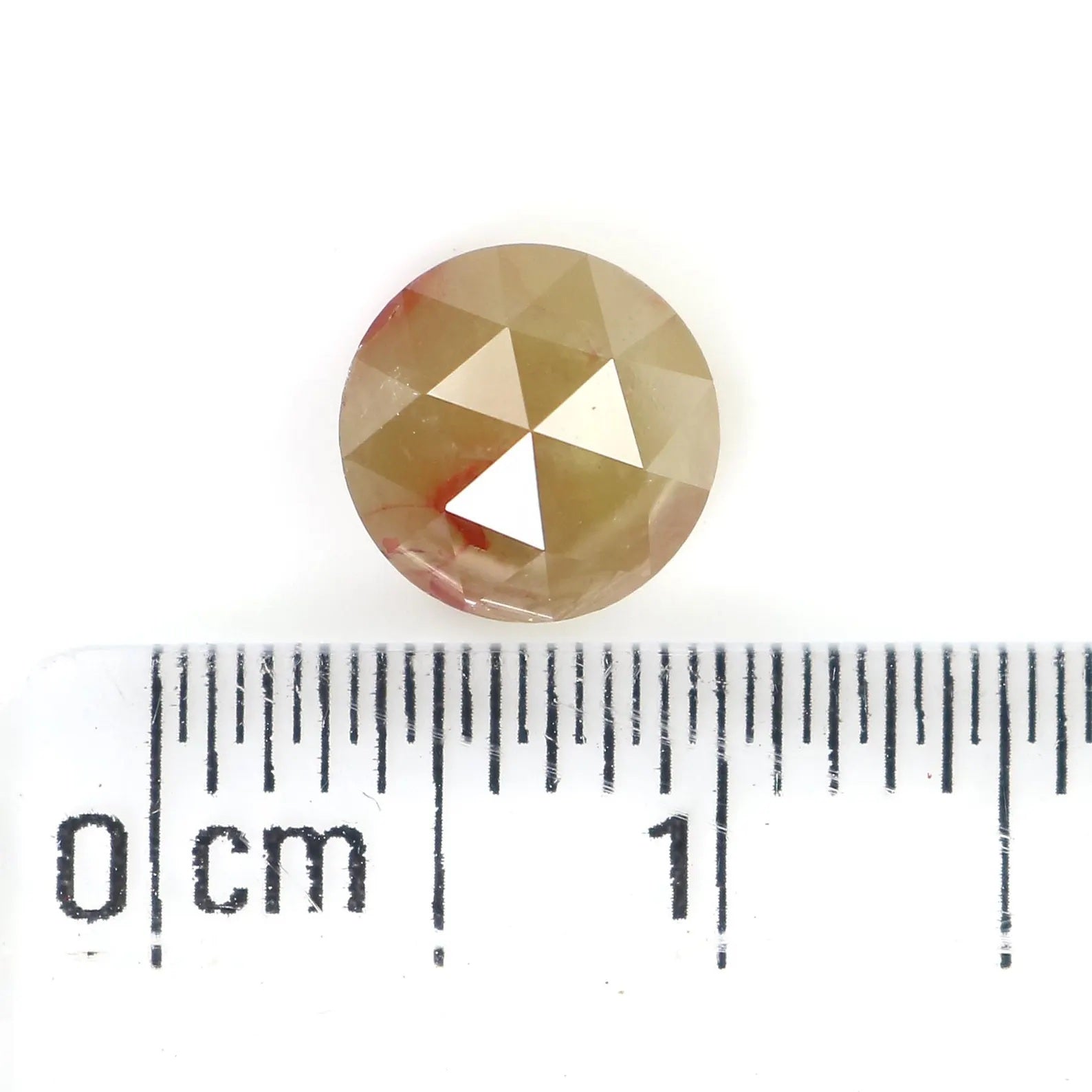 Natural Loose Rose Cut Yellow Green Color Diamond 1.34 CT 6.70 MM Round Rose Cut Shape Diamond KDN9967