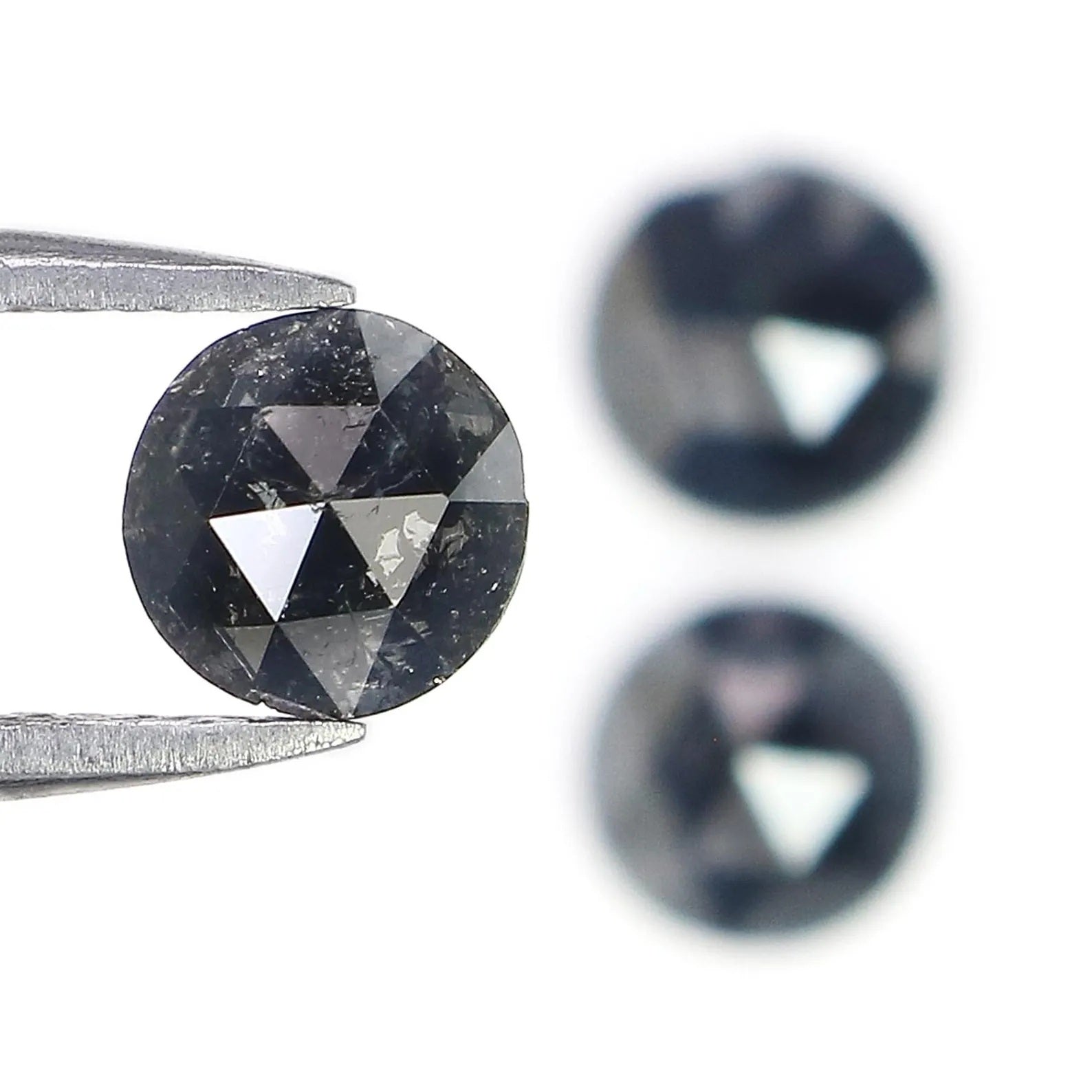 2.55 CT Natural Loose Round Shape Diamond Black Color Round Diamond 5.75 MM Natural Loose Diamond Black Color Round Rose Cut Diamond NQ1744