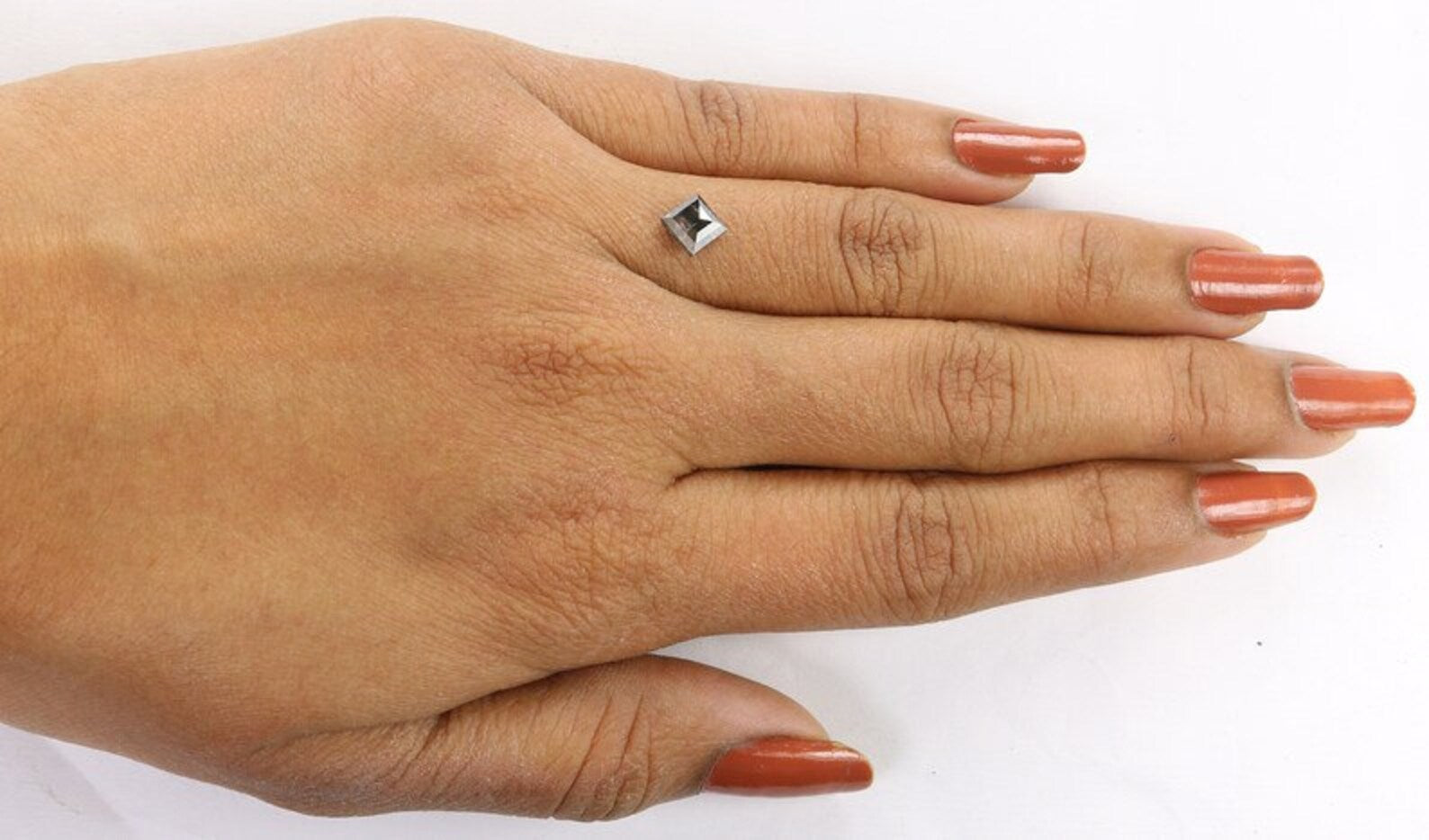 0.82 Ct Natural Loose Kite Cut Diamond Salt And Pepper Kite Cut Diamond 7.05 MM Natural Loose Black Grey Color Kite Rose Cut Diamond QN1650