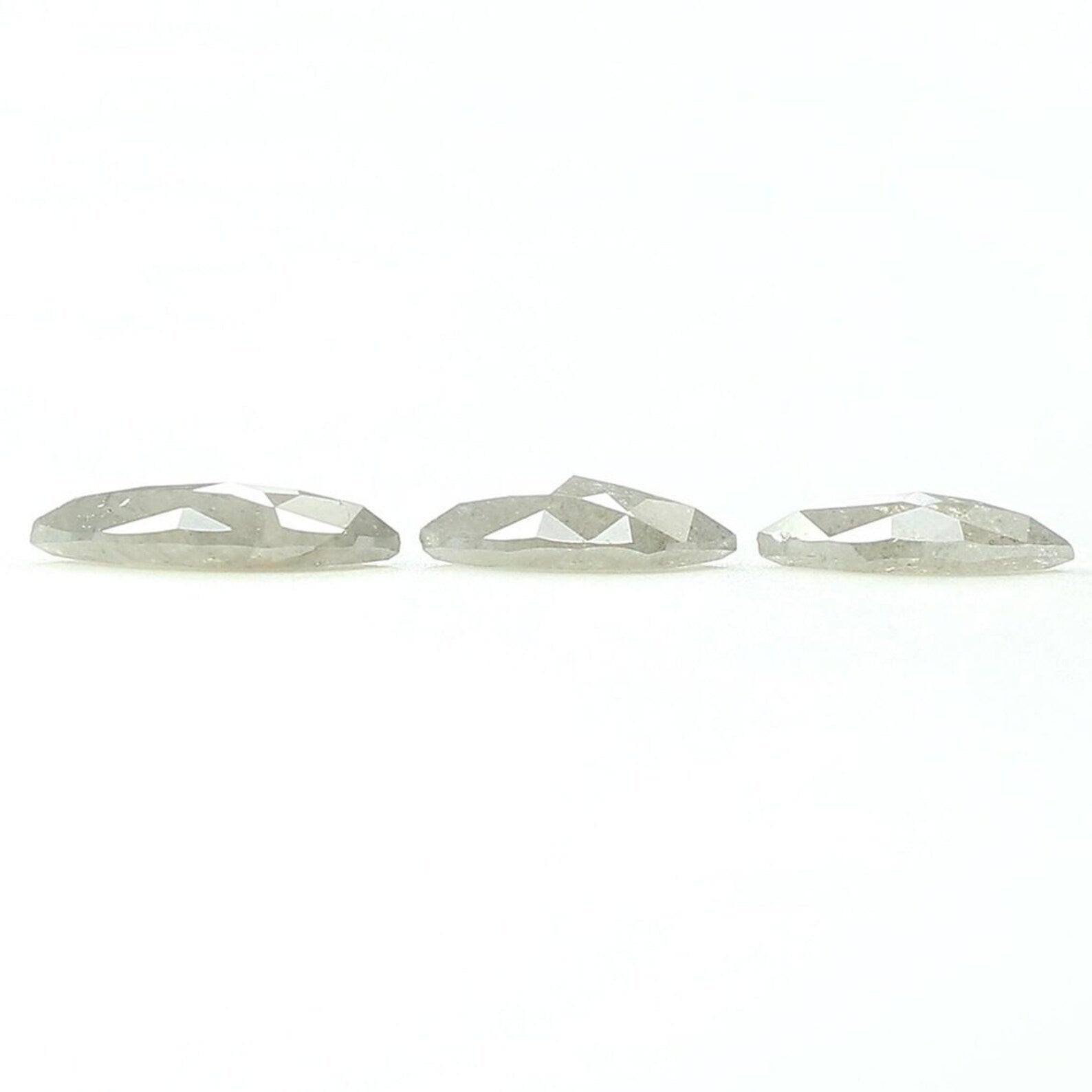 0.83 CT Natural Loose Marquise Shape Diamond Salt And Pepper Marquise Cut Diamond 6.40 MM Black Gray Color Marquise Rose Cut Diamond QN1446