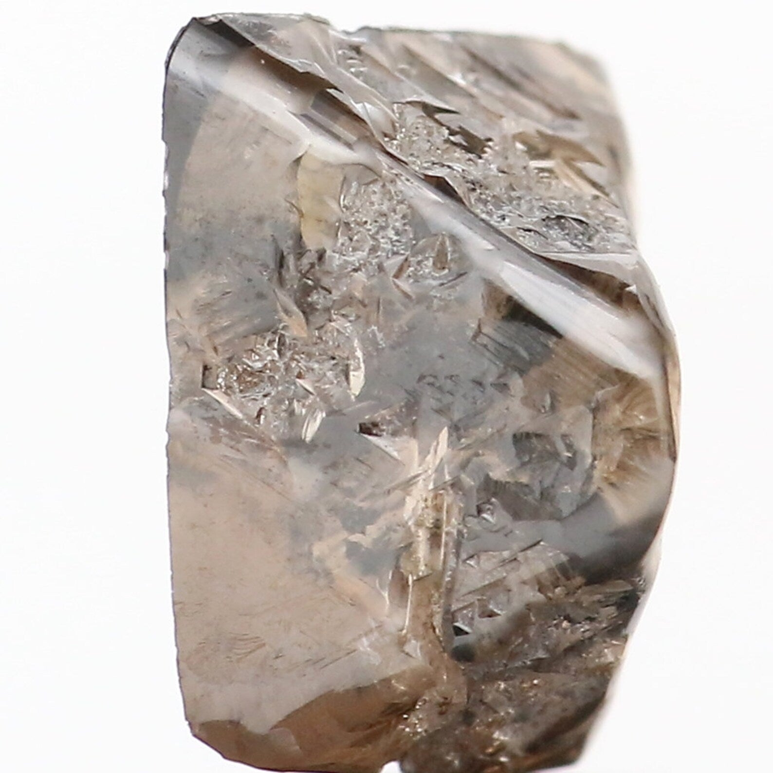 2.81 Ct Natural Loose Diamond Rough Brown Color I3 Clarity 9.55 MM KDN145