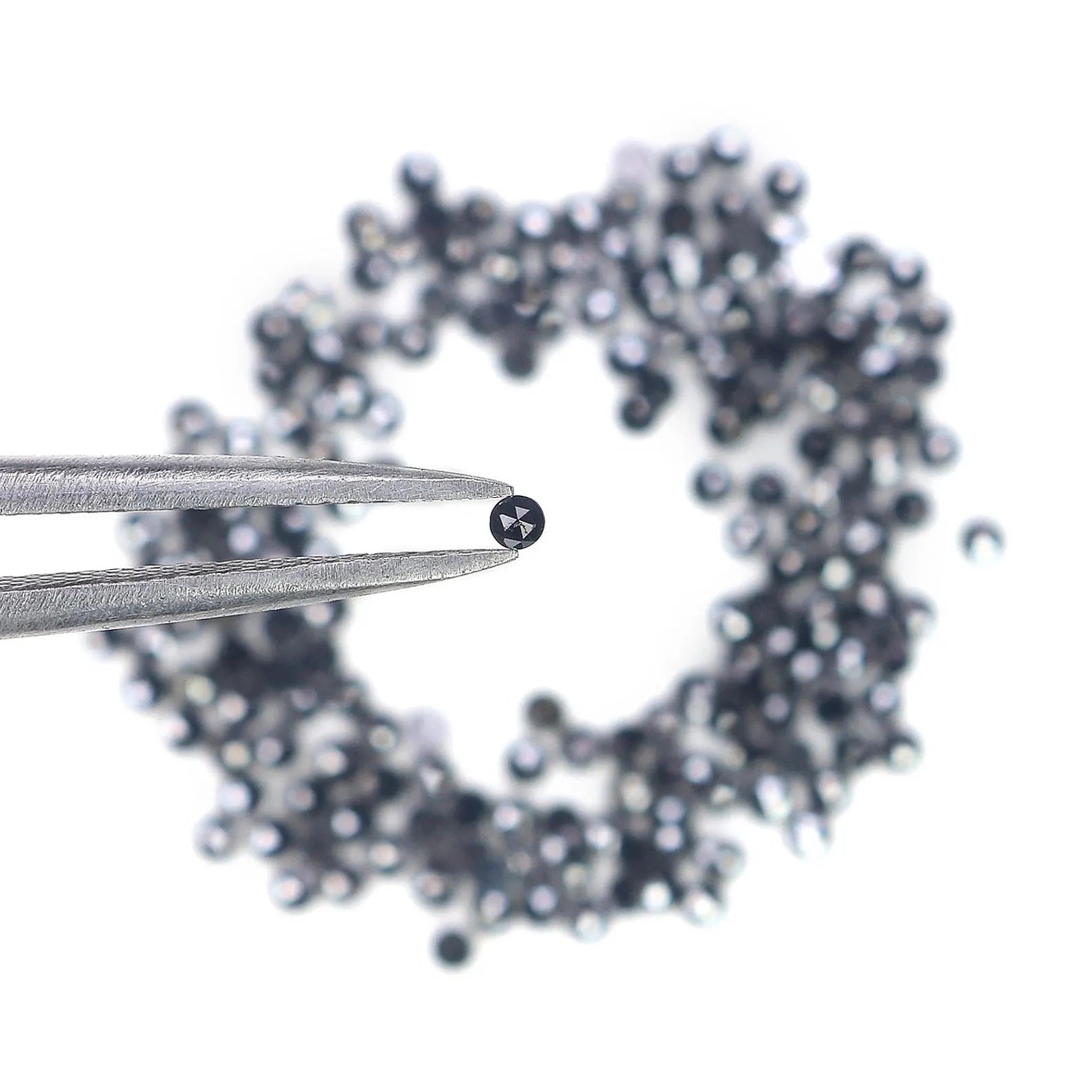 3.07 Ct Natural Loose Round Shape Diamond Black Color Round Cut Diamond 1.55 MM Natural Diamond Black Color Round Rose Cut Diamond NQ1822