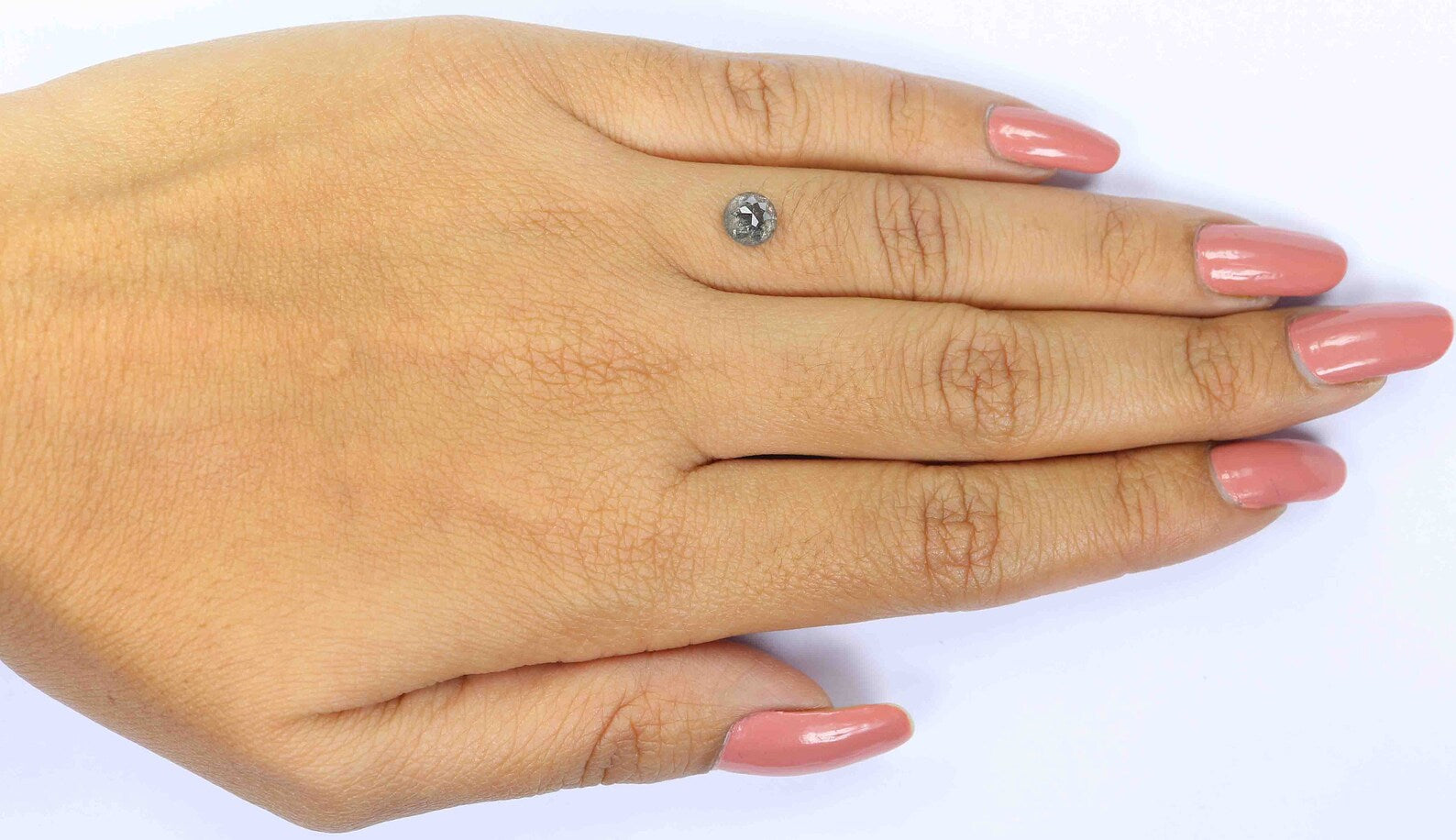0.91 Ct Natural Loose Round Shape Diamond Salt And Pepper Round Diamond  5.65 MM Natural Loose Diamond Round Shape Rose Cut Diamond LQ2398