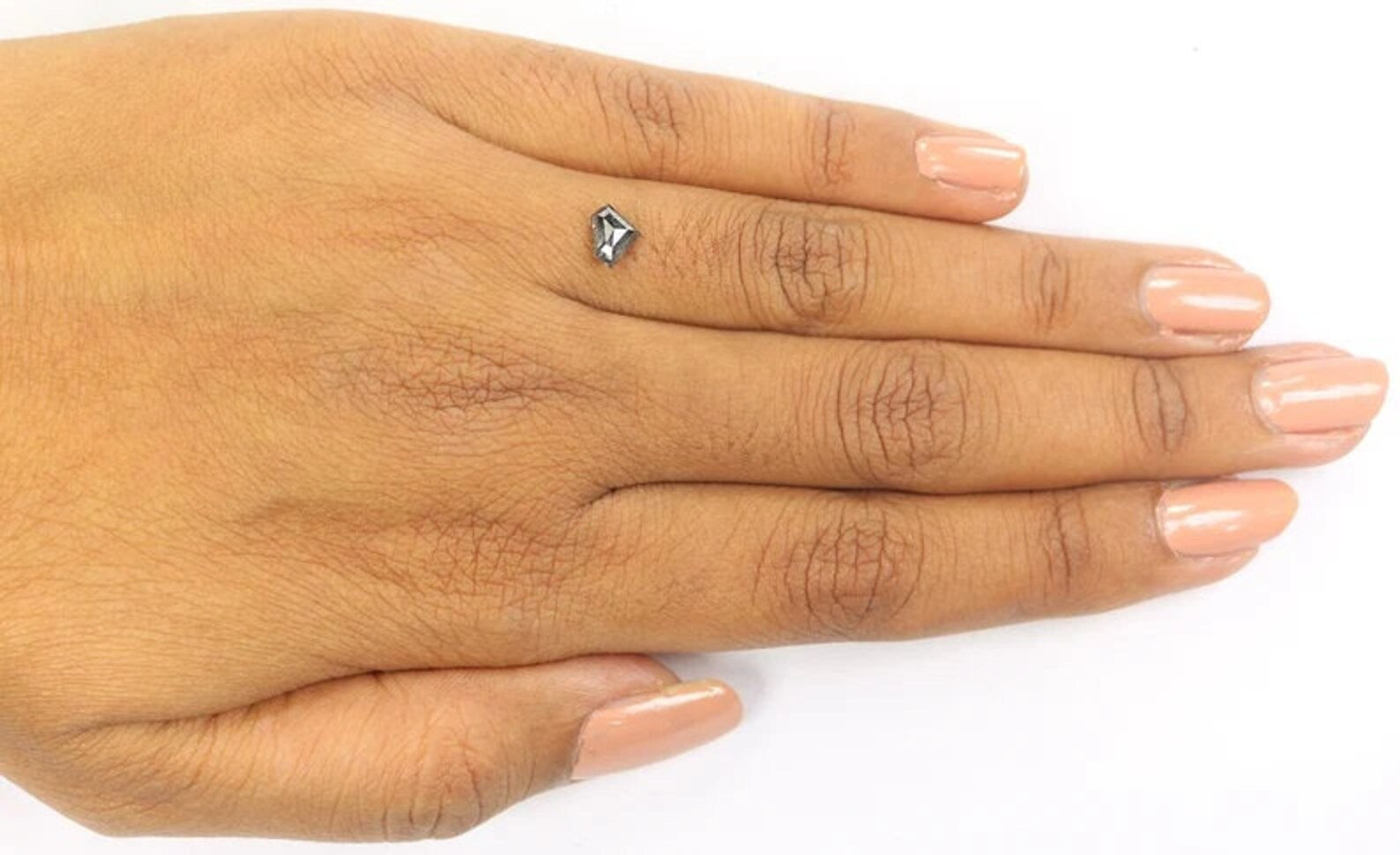 0.61 CT Natural Loose Shield Shape Diamond Salt And Pepper Shield Cut Diamond 4.80 MM Black Grey Color Shield Shape Rose Cut Diamond NQ1551