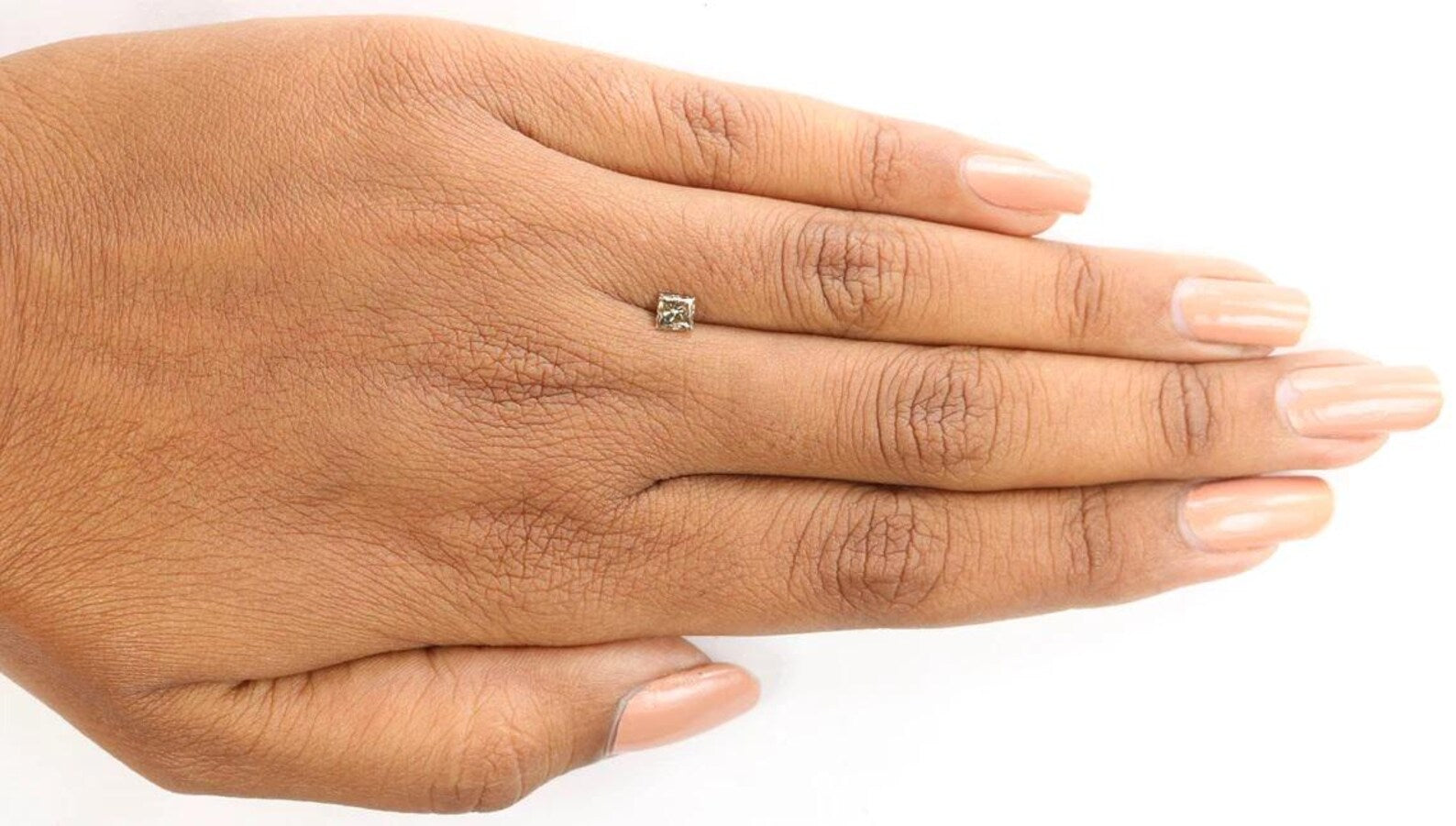0.42 CT Natural Loose Princess Shape Diamond Brown Color Princess Diamond 3.80 MM Natural Brown Color Princess Brilliant Cut Diamond NQ1263