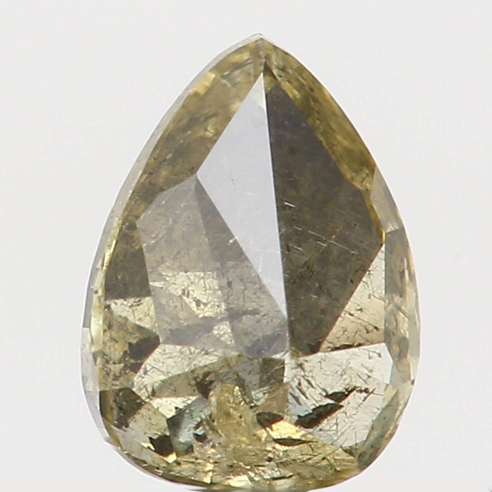 0.20 Ct Natural Loose Diamond Pear Green Color I1 Clarity 4.20 MM N7416