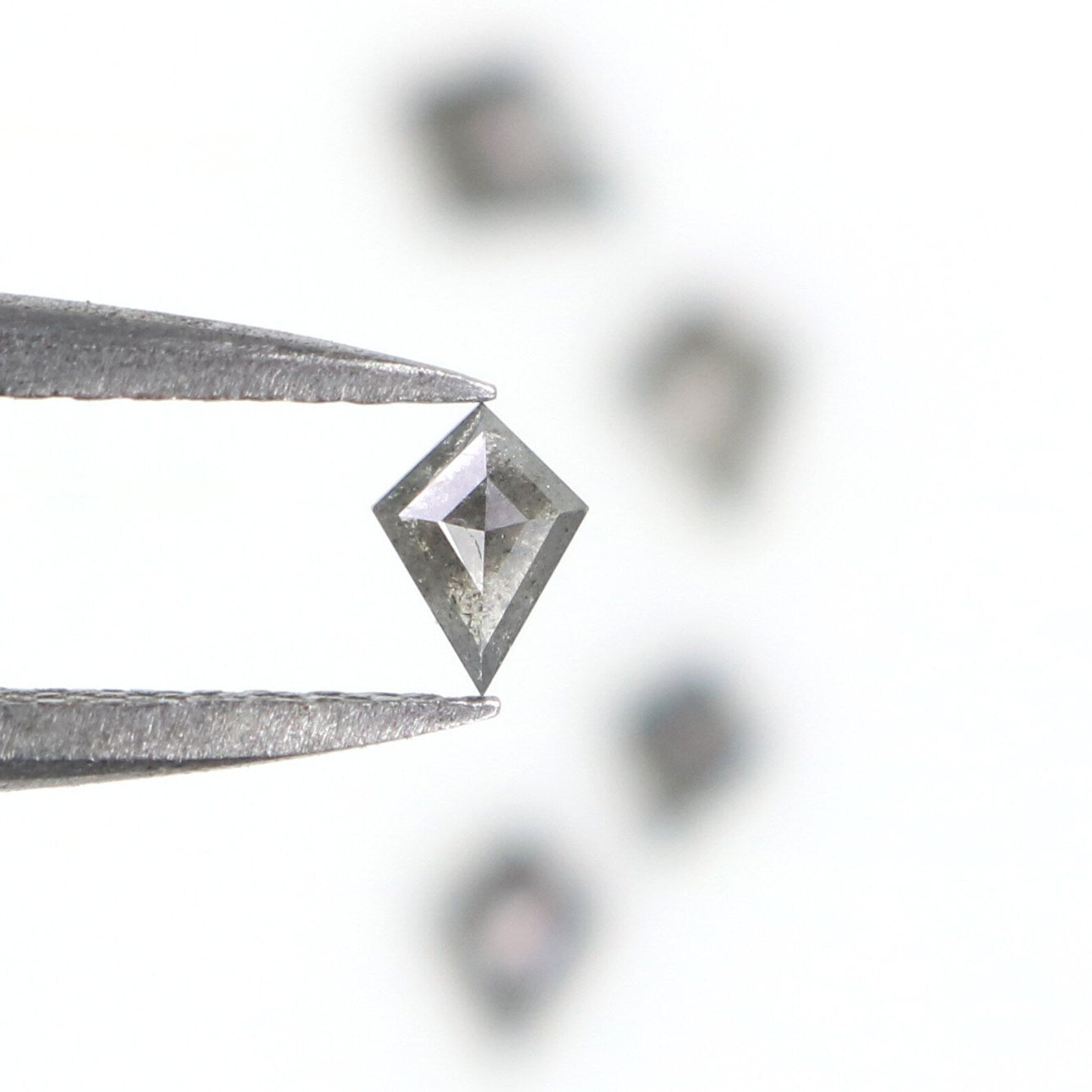 Natural Loose Kite Diamond, Salt And Pepper Kite Diamond, Natural Loose Diamond, Kite Rose Cut Diamond, Kite Cut, 0.39 CT Kite Shape KDN2297