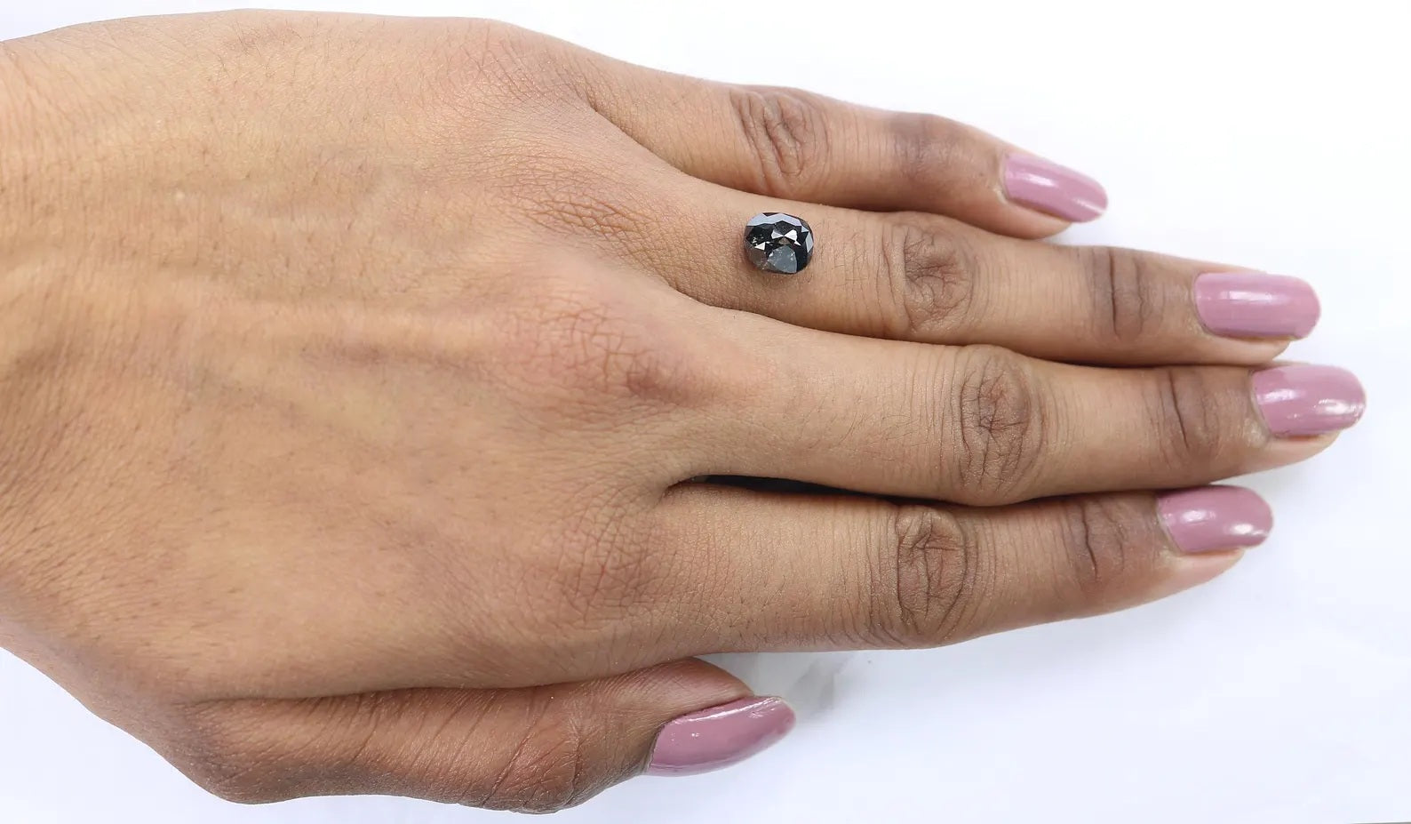 1.95 Ct Natural Loose Oval Shape Diamond Salt And Pepper Oval Cut Diamond 7.50 MM Natural Loose Black Grey Color Oval Shape Diamond QN9093