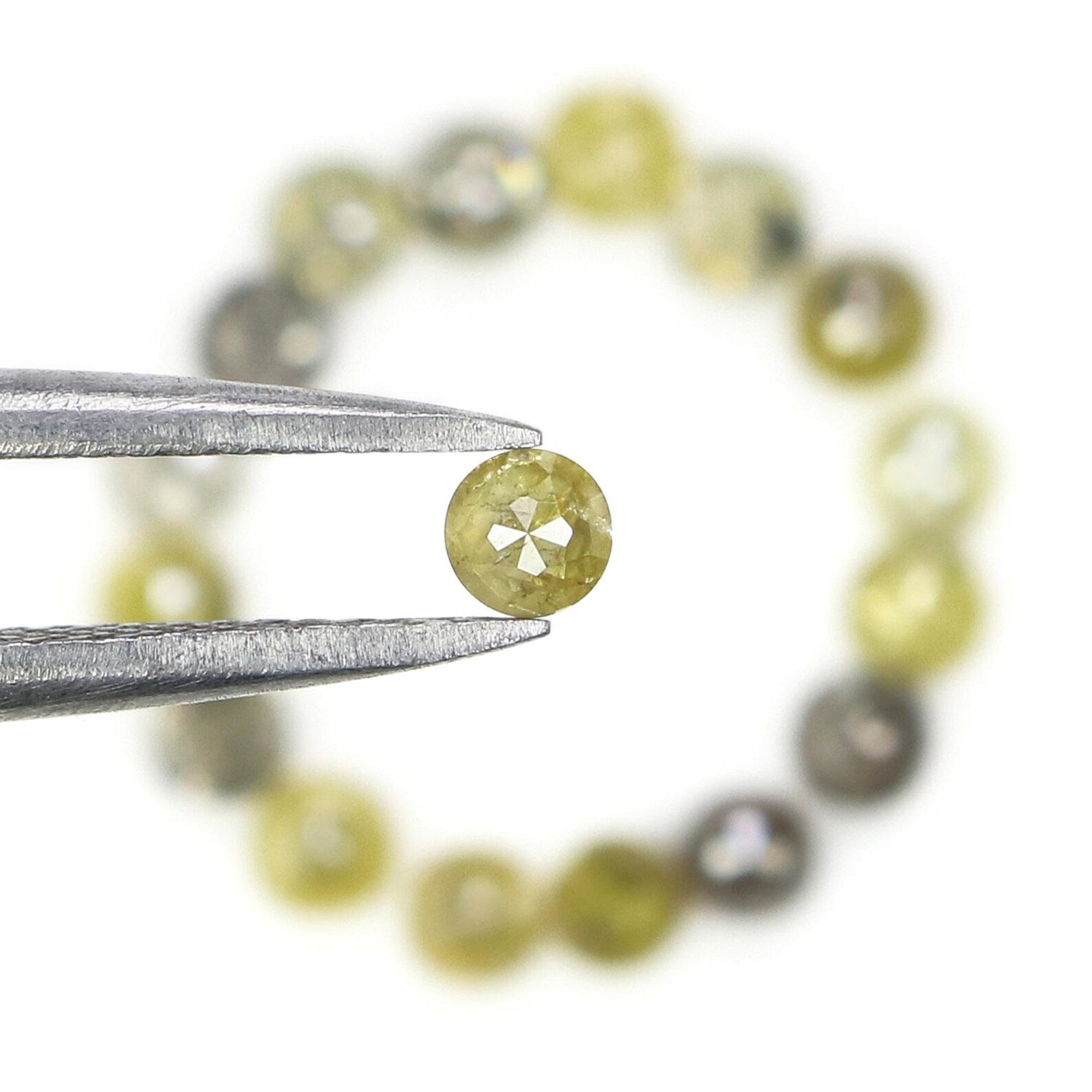 1.98 Ct Natural Loose Diamond Round Shape Diamond Yellow Color Round Cut Diamond 2.70 MM Natural Loose Diamond Round Rose Cut Diamond NQ1693