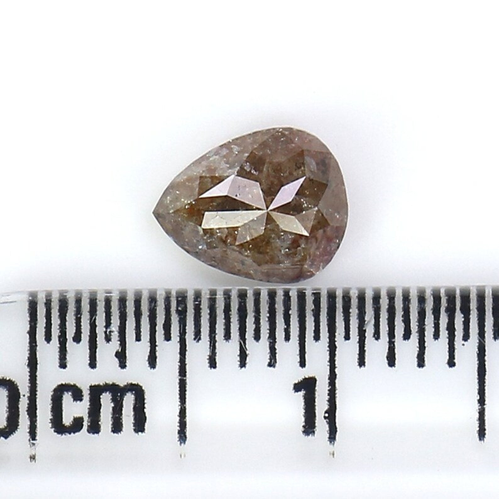 0.75 CT Natural Loose Pear Shape Diamond Brown Color Pear Diamond 6.50 MM Natural Loose Diamond Brown Color Pear Rose Cut Diamond NQ7613