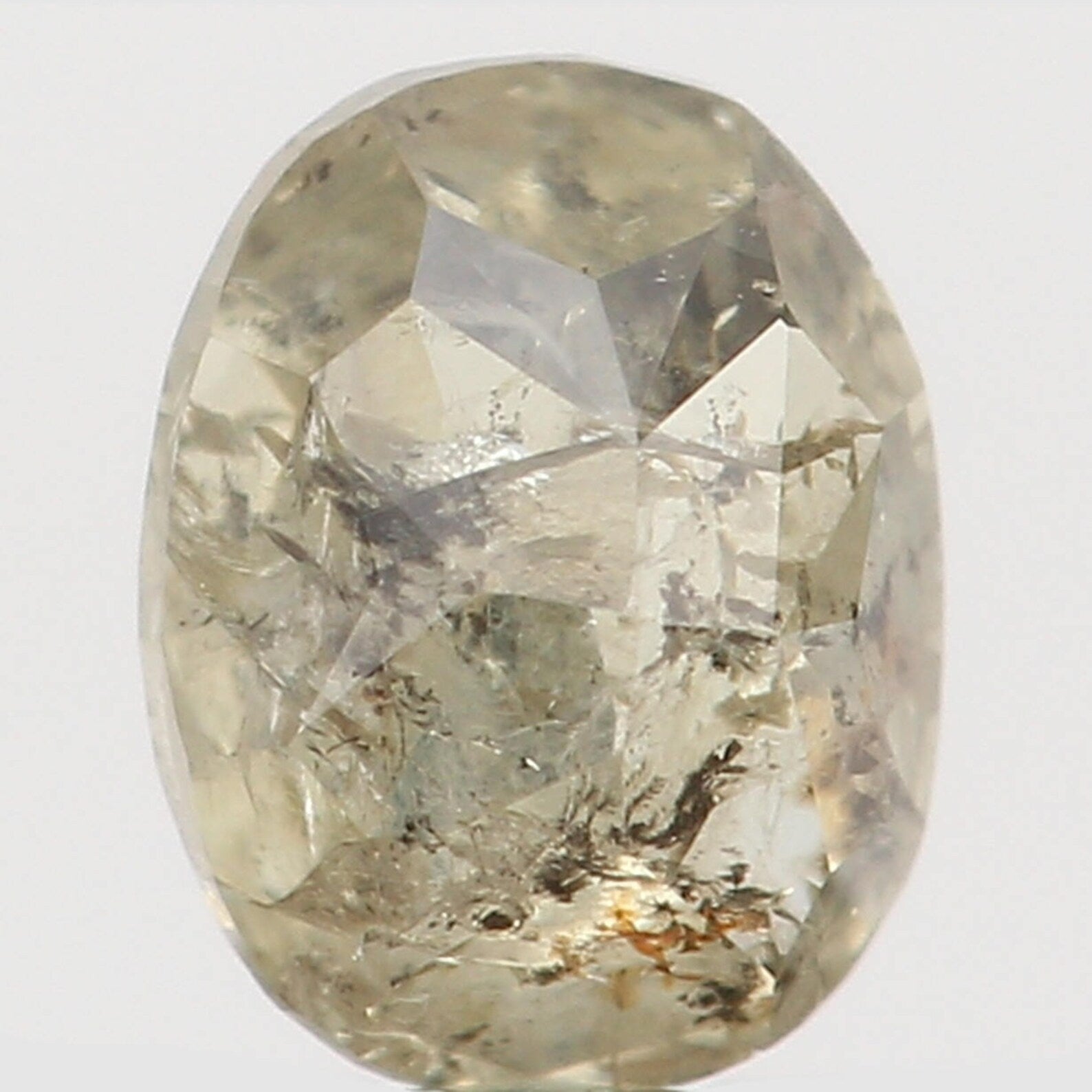 0.27 Ct Natural Loose Oval Shape Diamond Light Green Color Oval Cut Diamond 4.15 MM Natural Loose Diamond Oval Shape Rose Cut Diamond N8016