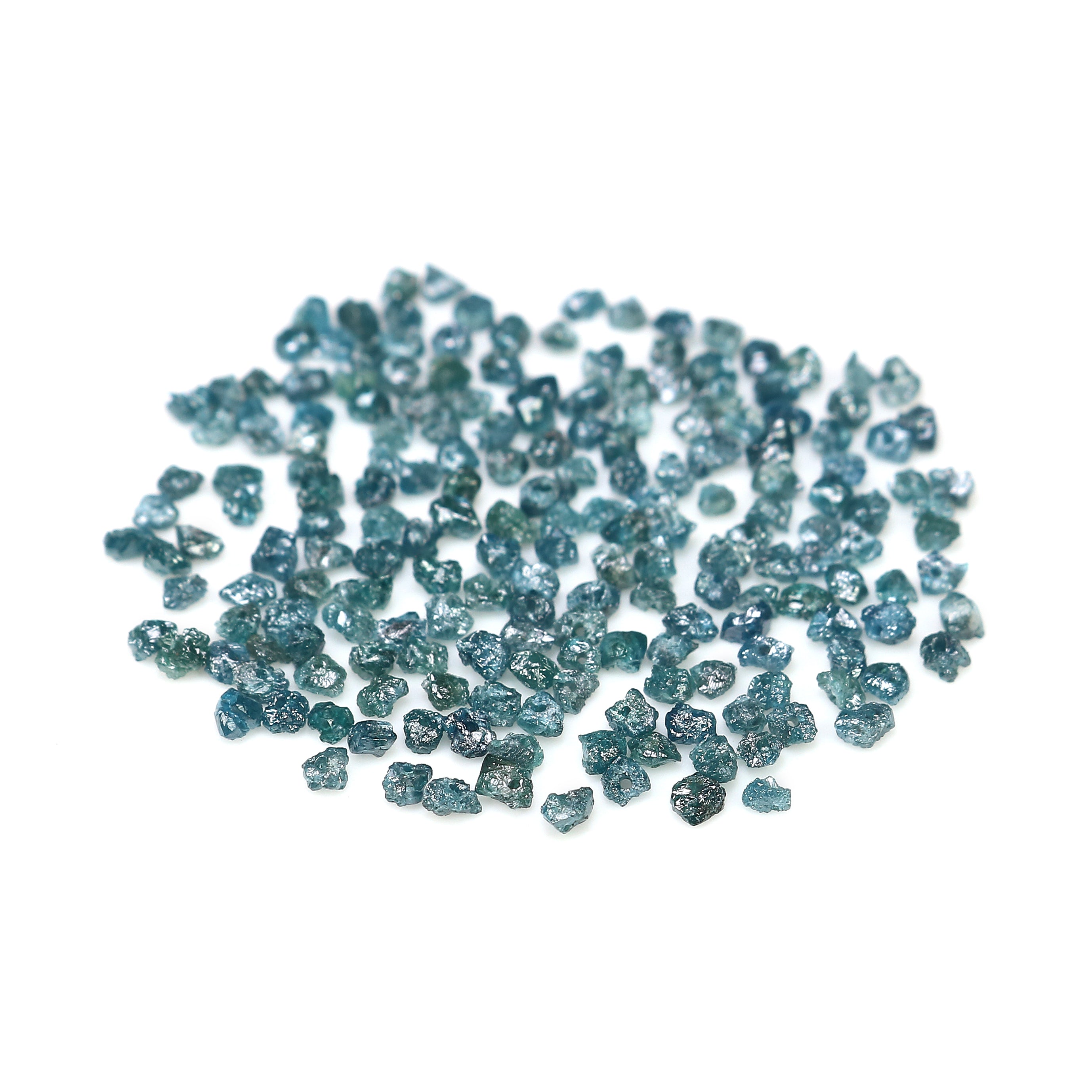 Natural Loose Rough Bead Shape Diamond Blue Color Rough Bead Cut Diamond 2.00 Ct Lot Uncut Drilled Bead Rough Irregular Cut Diamond Q172-1