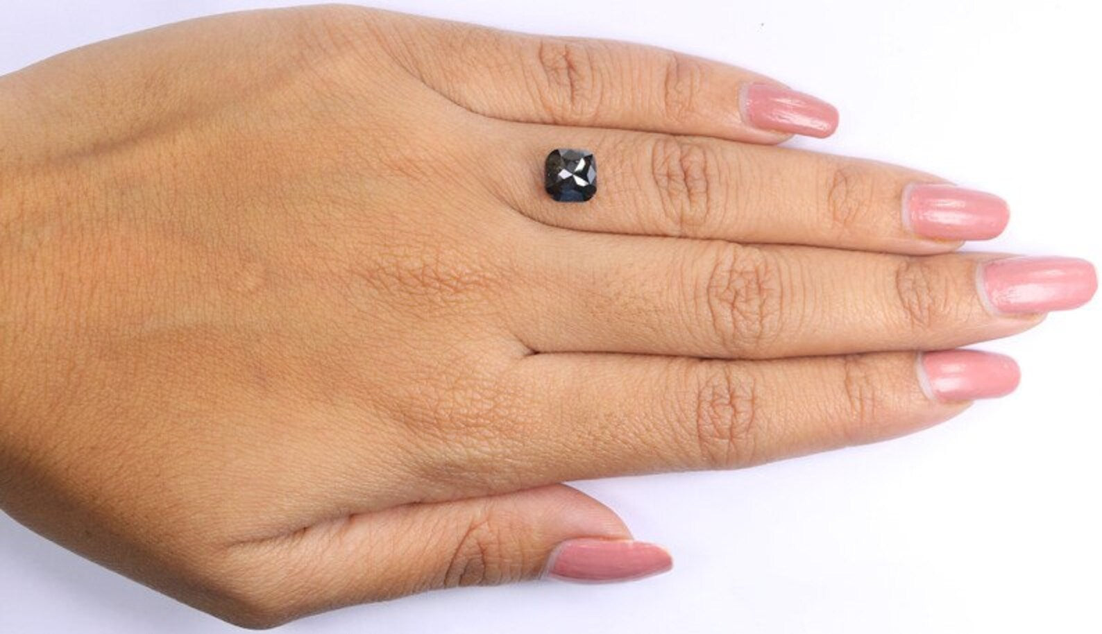 1.89 CT Natural Loose Cushion Shape Diamond Brown Color Cushion Diamond 7.00 MM Natural Diamond Black Color Cushion Rose Cut Diamond NQ8689