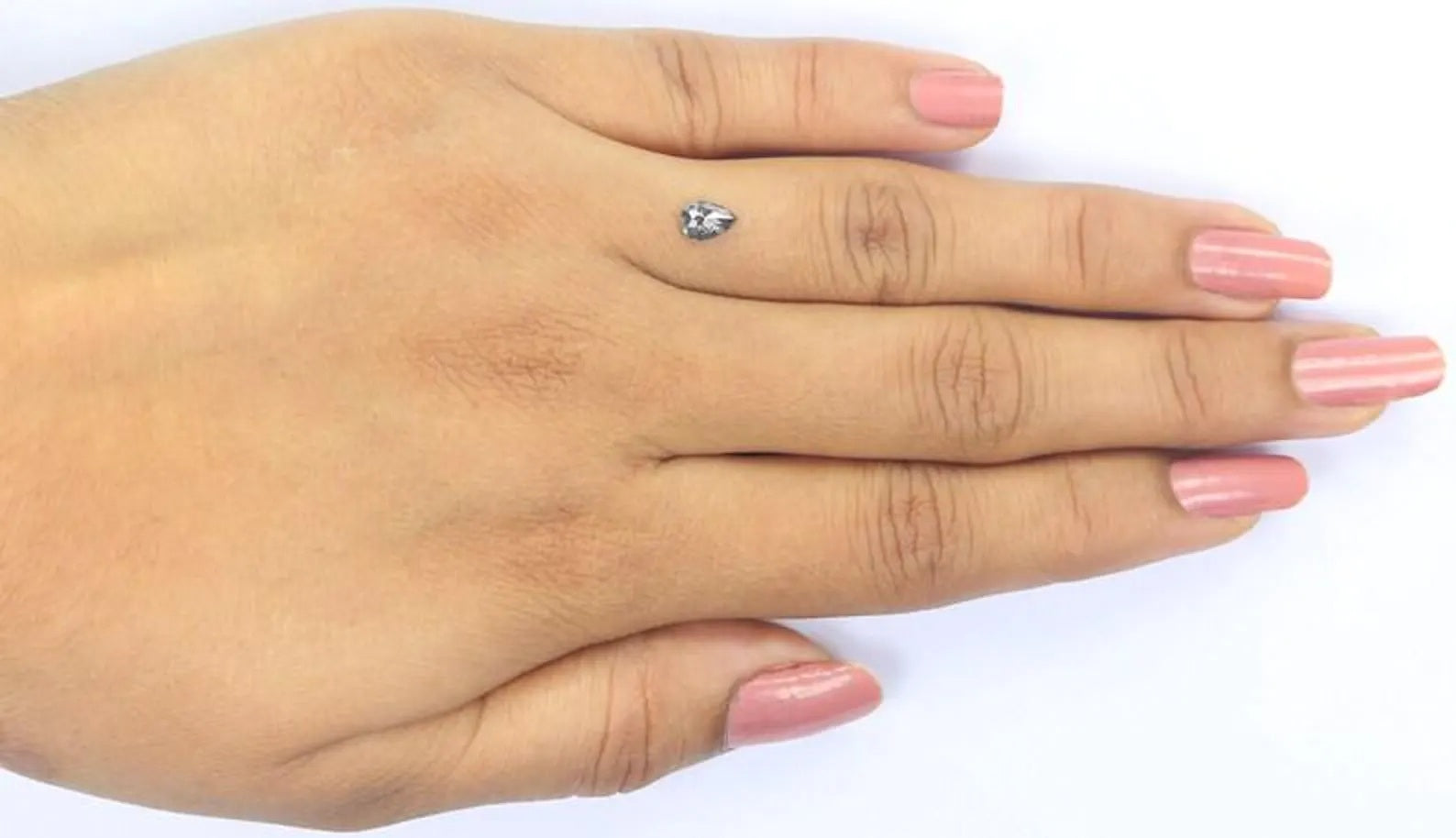 0.32 CT Natural Loose Pear Shape Diamond Salt And Pepper Pear Diamond 5.80 MM Natural Loose Black Grey Color Pear Rose Cut Diamond NQ2122