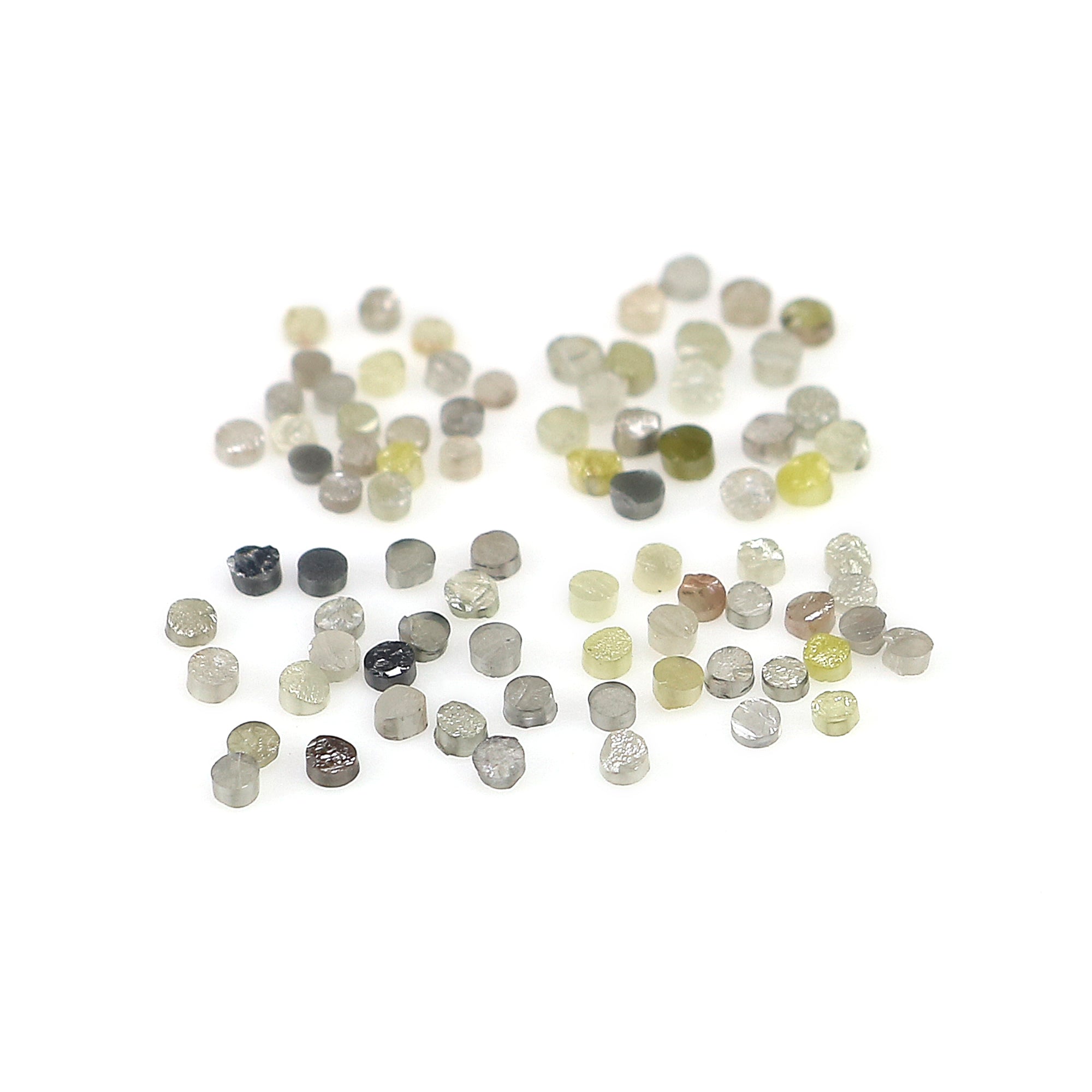 Natural Loose Rough Tablet Round Cut Diamond Mix Color Rough Shape Diamond 100 PCS Lot Round Uncut Diamond Rough Irregular Cut Diamond Q55