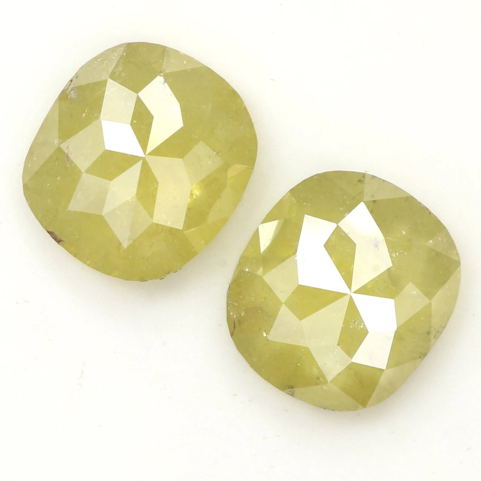 3.01 CT Natural Loose Cushion Pair Diamond Yellow Color Cushion Cut Diamond 7.80 MM Natural Loose Cushion Shape Rose Cut Diamond KDN9872