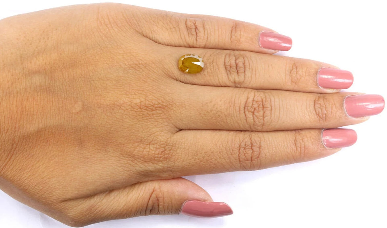 2.00 CT Natural Loose Oval Shape Diamond Yellow Coffee Color Oval Shape Diamond 9.50 MM Natural Loose Yellow Oval Rose Cut Diamond NQ7491