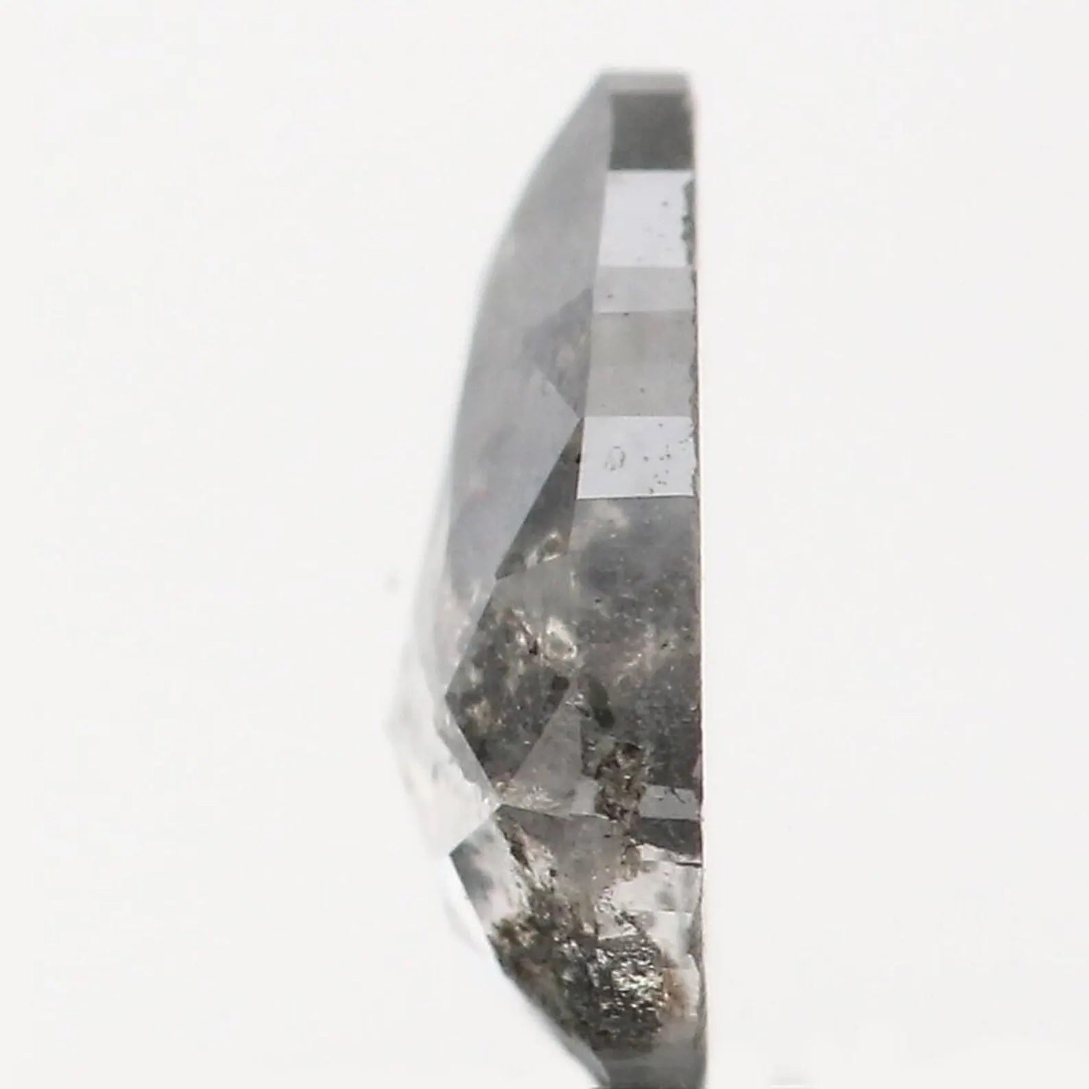 0.49 Ct Natural Loose Pear Shape Diamond Salt And Pepper Pear Cut Diamond 6.50 MM Natural Loose Black Grey Color Pear Rose Cut Diamond NQ365