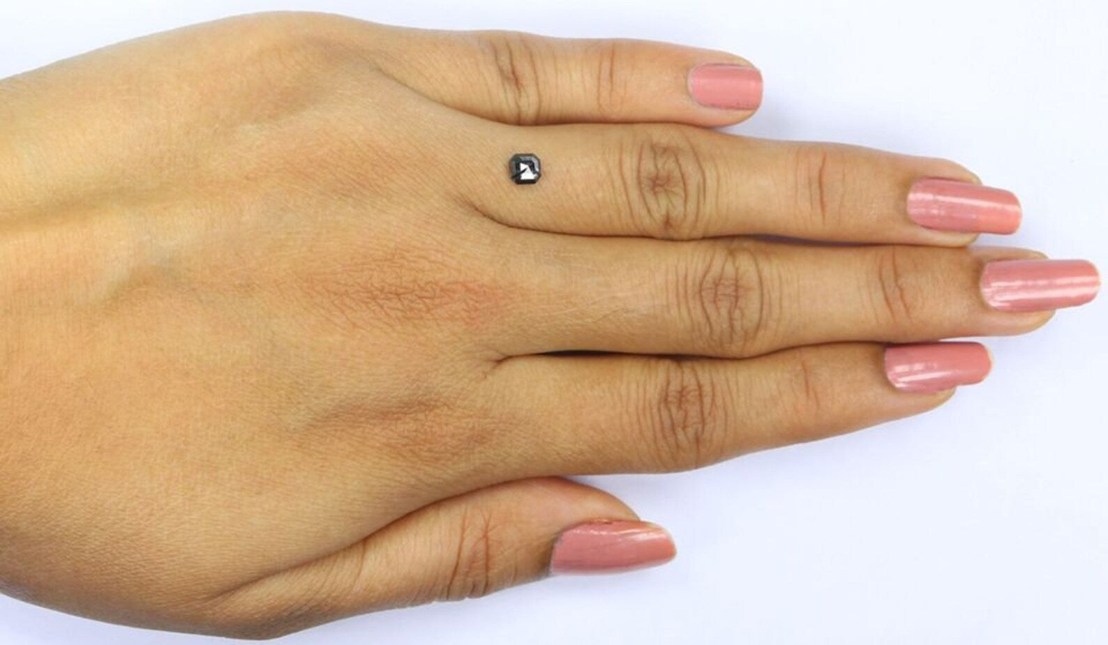 0.40 Ct Natural Loose Emerald Shape Diamond Salt And Pepper Emerald Diamond 4.00 MM Natural Black Grey Color Emerald Rose Cut Diamond NQ9403
