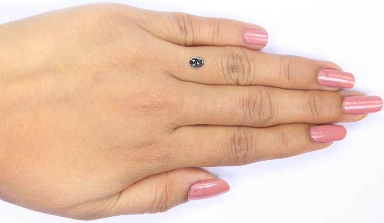 0.40 CT Natural Loose Oval Shape Diamond Salt And Pepper Oval Diamond 5.50 MM Natural Loose Black Grey Color Oval Rose Cut Diamond NQ2116