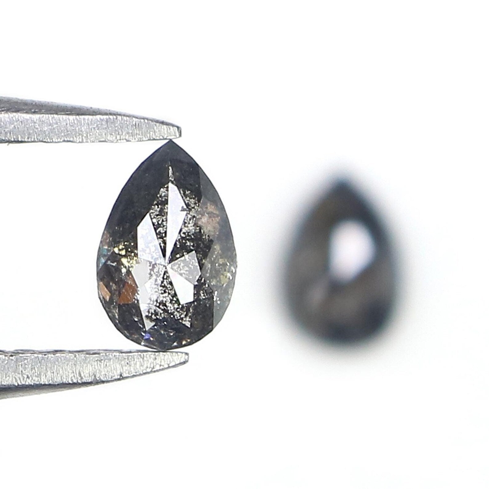 0.55 CT Natural Loose Pear Cut Pair Diamond Salt And Pepper Pear Diamond 5.30 MM Natural Loose Diamond Pear Pair Rose Cut Diamond NQ1858