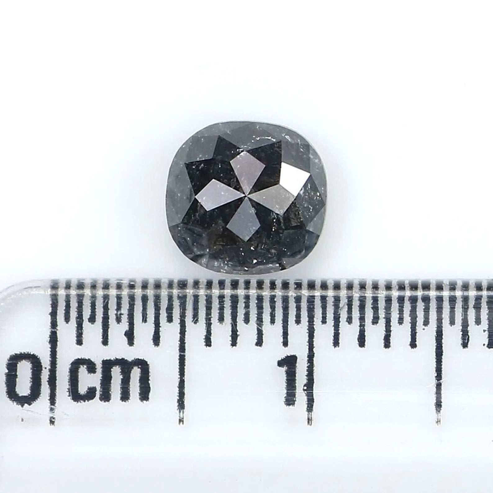 1.20 Ct Natural Loose Cushion Shape Diamond Salt And Pepper Cushion Diamond 6.30 MM Natural Loose Diamond Cushion Rose Cut Diamond QN918