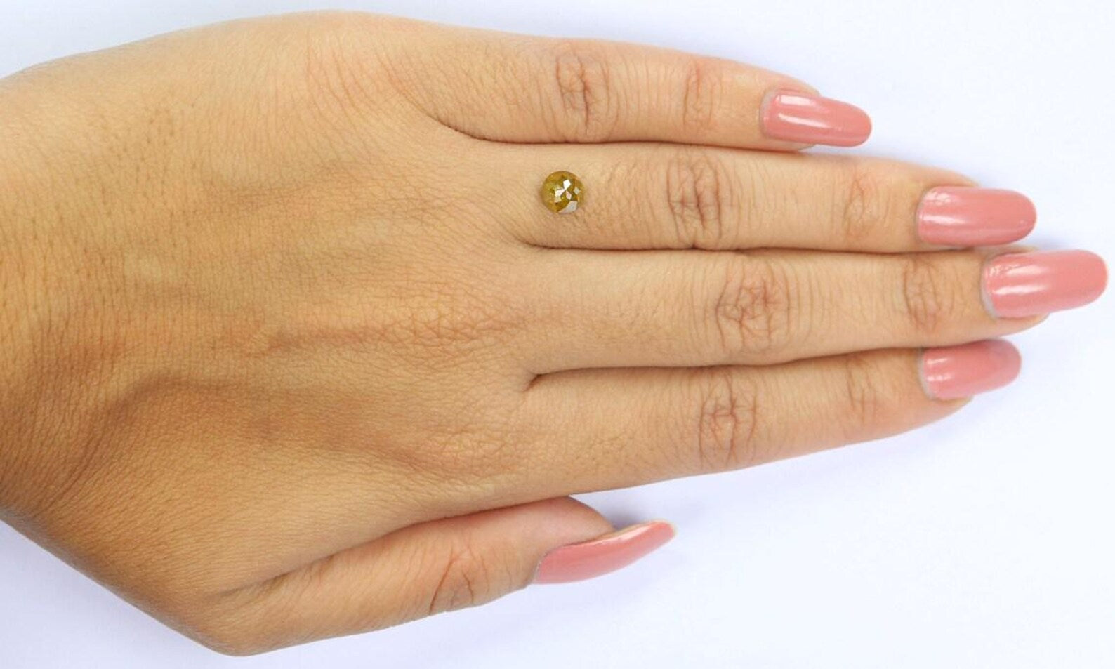 0.94 CT Natural Loose Round Shape Diamond Yellow Color Round Cut Diamond 5.50 MM Natural Loose Yellow Color Round Rose Cut Diamond NQ9643
