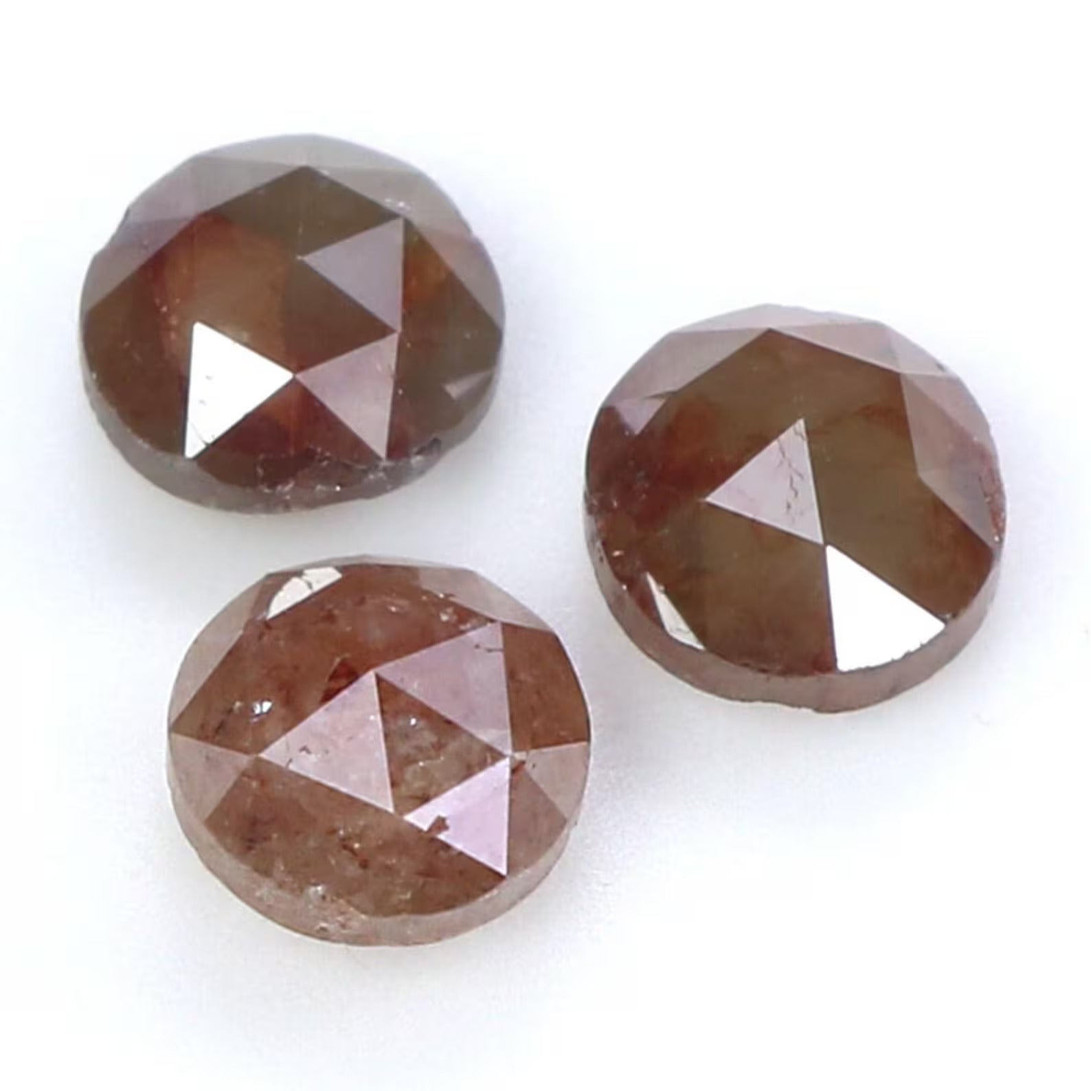 1.51 Ct Natural Loose Round Shape Diamond Brown Color Round Cut Diamond 4.35 MM Natural Diamond Brown Color Round Rose Cut Diamond NQ7438