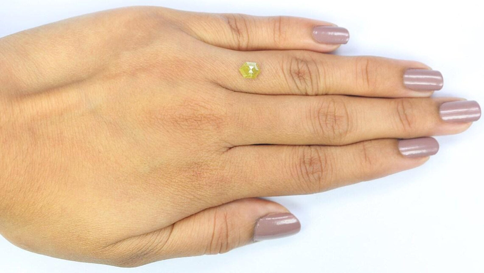 0.82 CT Natural Loose Hexagon Shape Diamond Yellow Color Hexagon Cut Diamond 6.75 MM Natural Yellow Color Hexagon Rose Cut Diamond NQ739