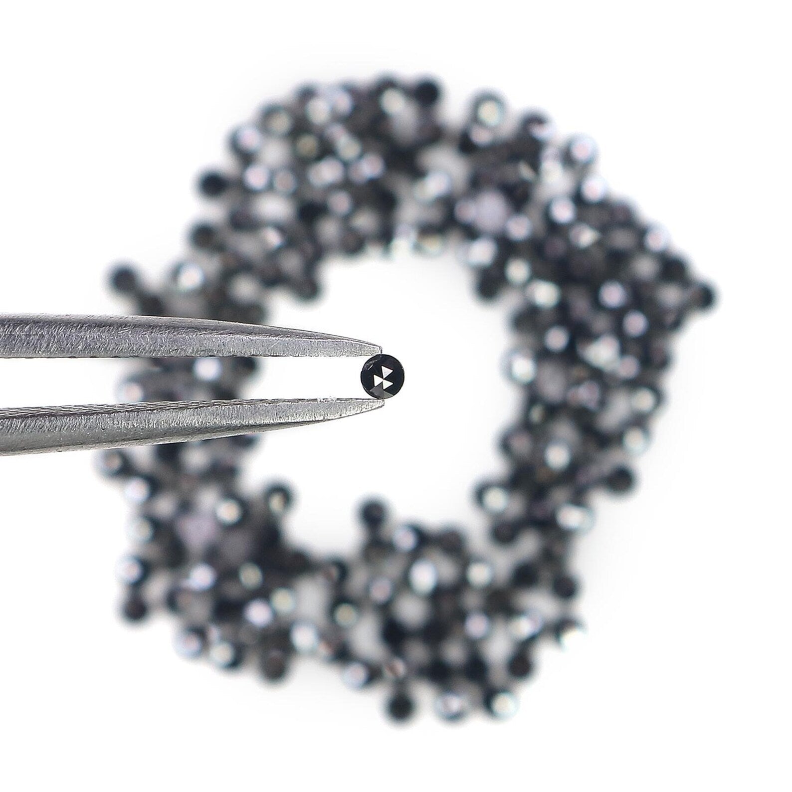 3.03 CT Natural Loose Round Shape Diamond Black Color Round Diamond 1.65 MM Natural Loose Diamond Black Color Round Rose Cut Diamond NQ1826