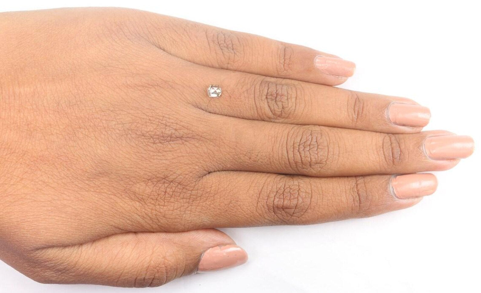 0.33 CT Natural Loose Hexagon Shape Diamond Brown Color Hexagon Diamond 4.50 MM Natural Loose Brown Color Hexagon Rose Cut Diamond NQ1182