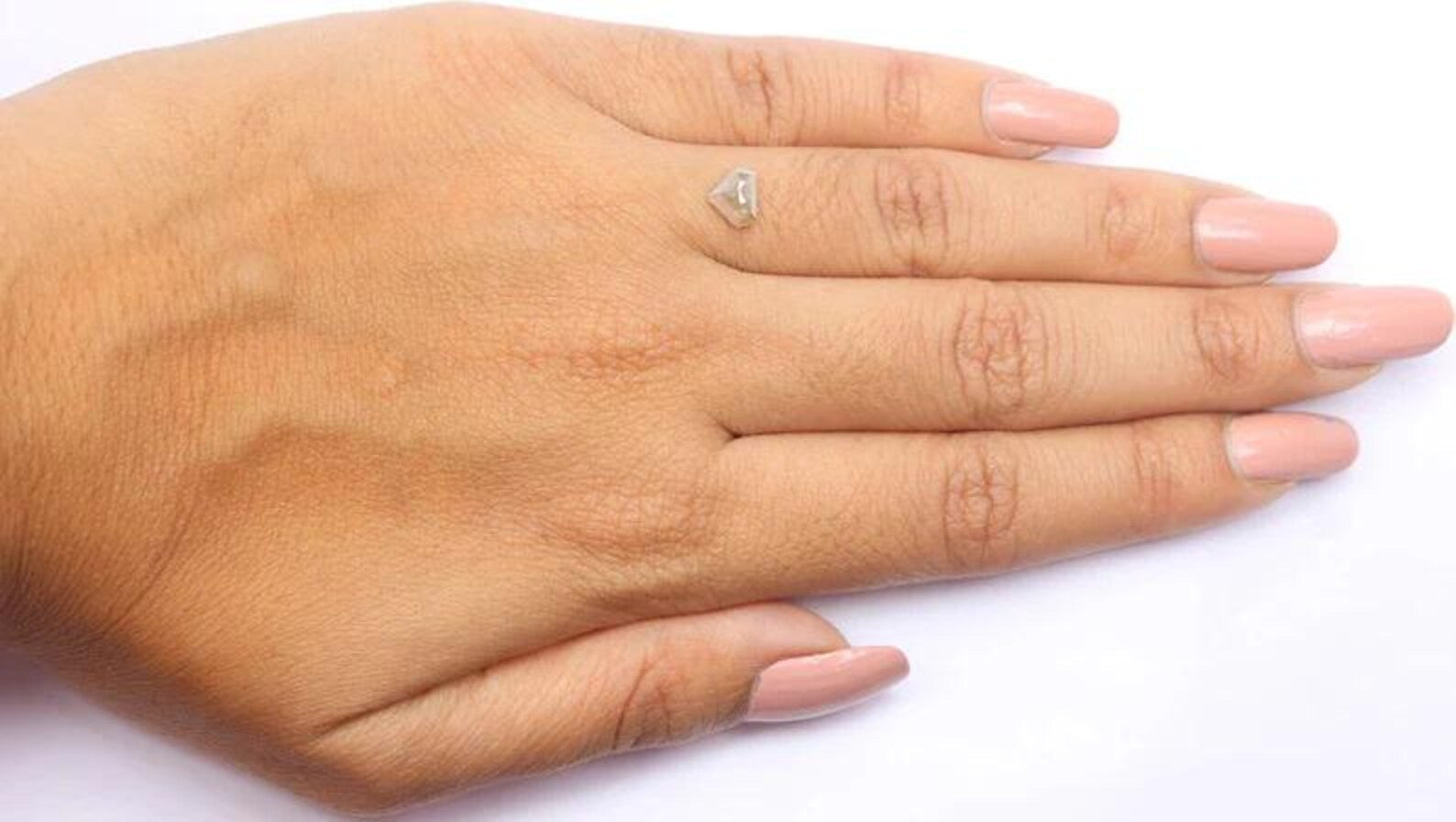 0.67 CT Natural Loose Shield Shape Diamond Grey Color Shield Cut Diamond 5.20 MM Natural Loose Grey Color Shield Rose Cut Diamond NQ8166