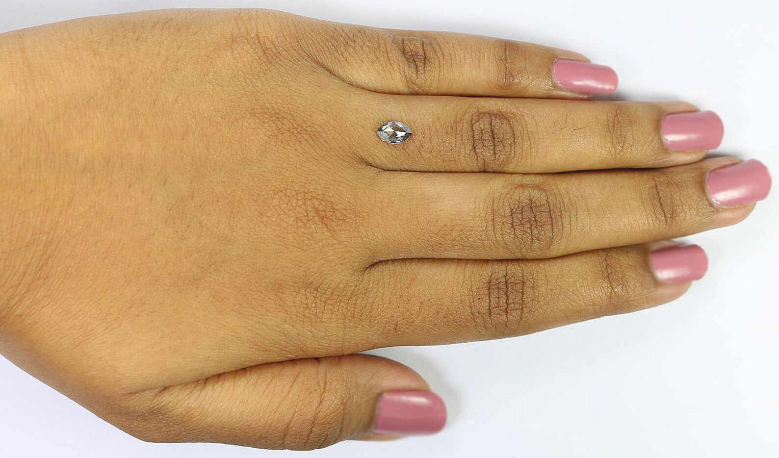 0.57 CT Natural Loose Marquise Cut Diamond Salt And Pepper Marquise Diamond 6.90 MM Natural Black Grey Color Marquise Rose Cut Diamond NQ673