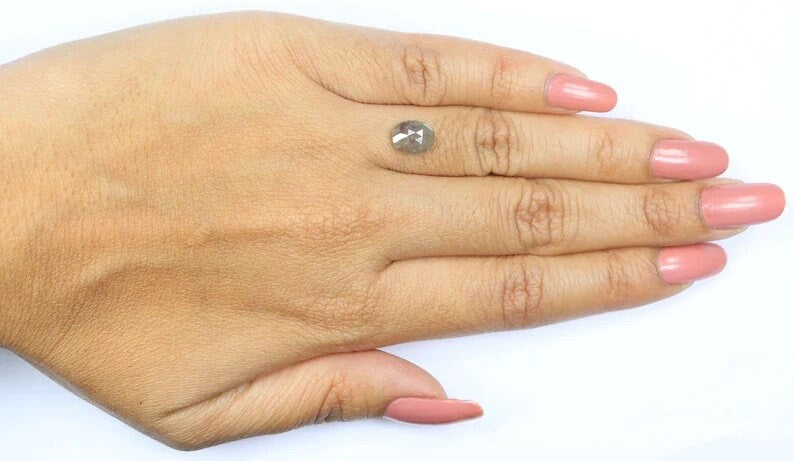 1.48 CT Natural Loose Oval Shape Diamond Brown Color Oval Cut Diamond 8.30 MM Natural Loose Diamond Brown Color Oval Rose Cut Diamond NQ8951