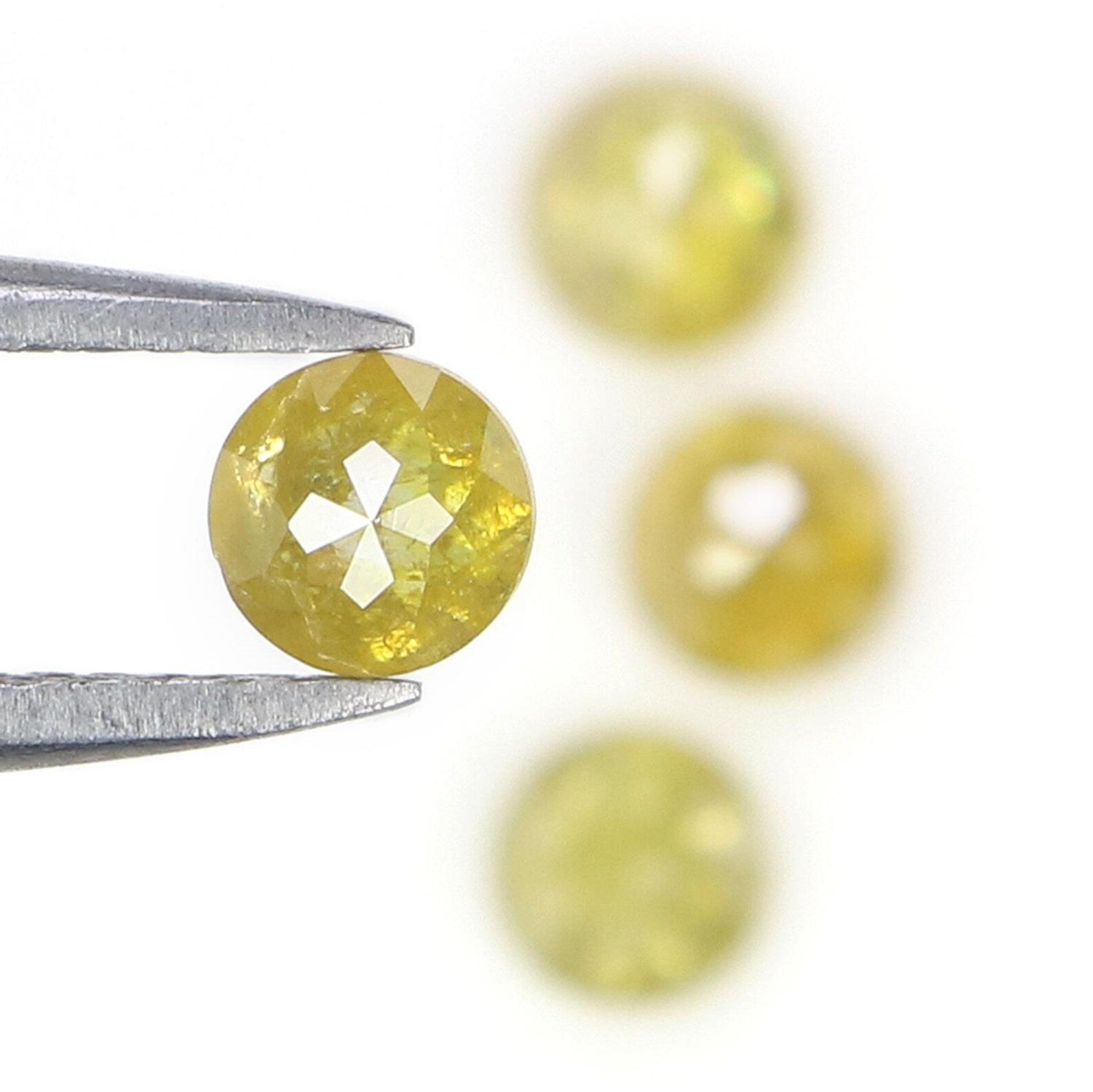 1.45 CT Natural Loose Round Rose Cut Diamond Yellow Color Round Shape Diamond 4.15 MM Natural Loose Diamond Round Rose Cut Diamond NQ1442