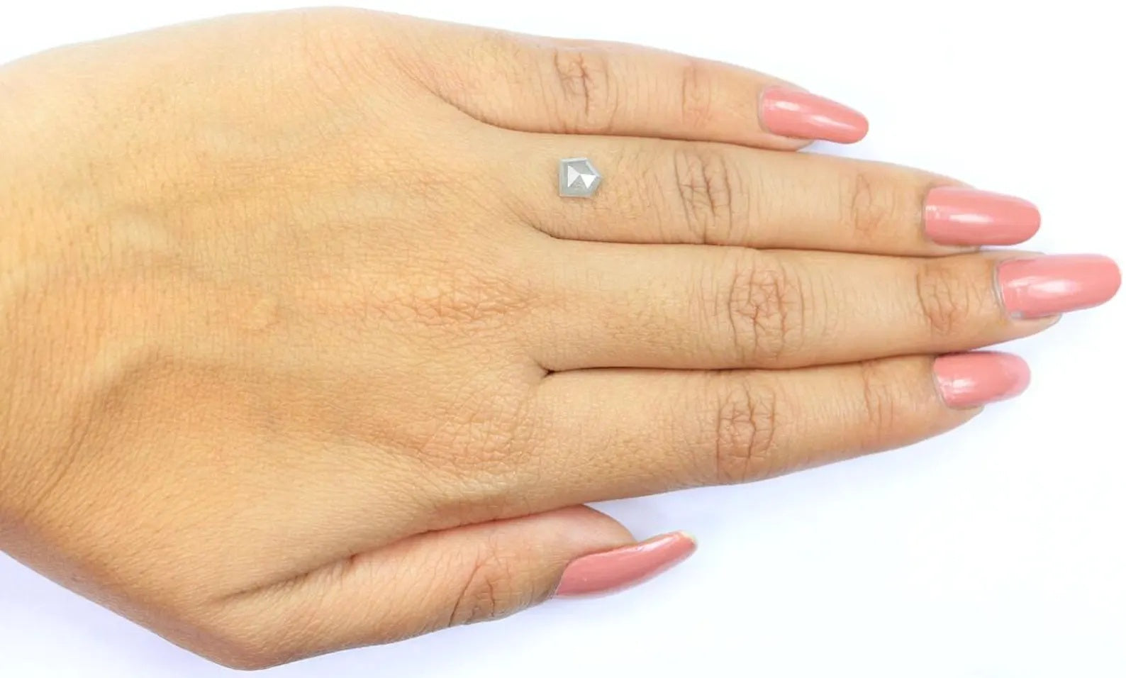 0.60 CT Natural Loose Shield Shape Diamond Grey Color Shield Cut Diamond 5.70 MM Natural Loose Grey Color Shield Rose Cut Diamond NQ8425