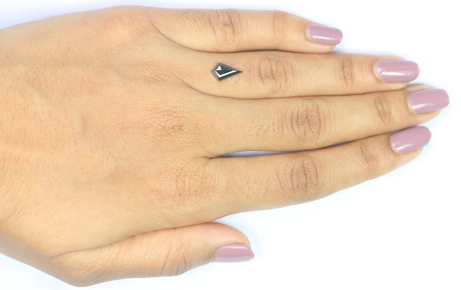 0.92 CT Natural Loose Kite Shape Diamond Salt And Pepper Kite Diamond 9.85 MM Natural Black Gray Color Diamond Kite Rose Cut Diamond N2592