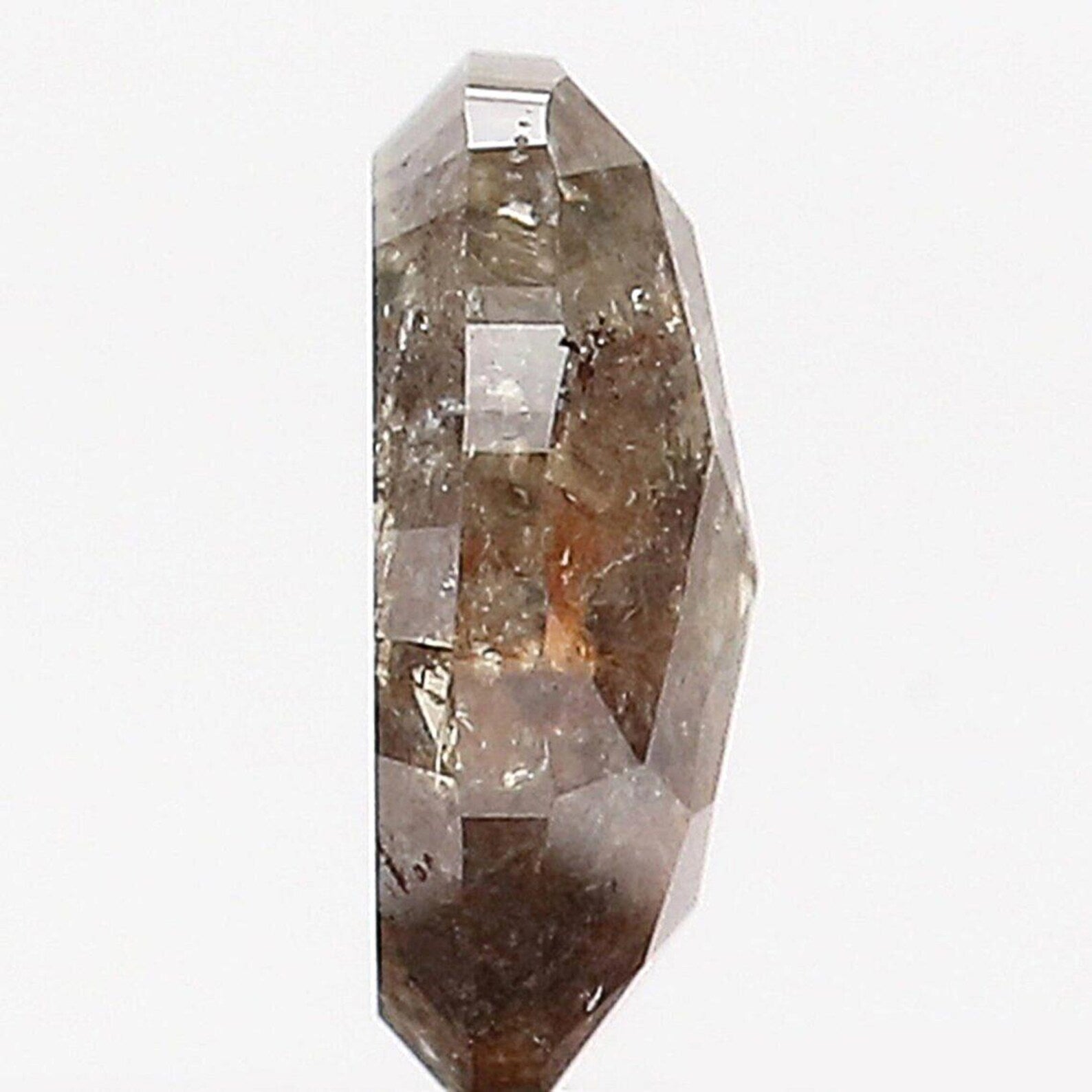 0.59 CT Natural Loose Oval Shape Diamond Brown Color Oval Cut Diamond 6.30 MM Natural Loose Grey Color Diamond Oval Rose Cut Diamond NQ452