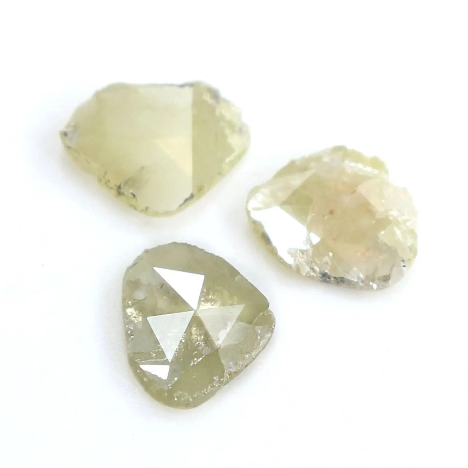 1.02 CT Natural Loose Slice Diamond Yellow Color Slice Diamond 6.30 MM Natural Loose Diamond Grey Color Irregular Rose Cut Diamond NQ1989