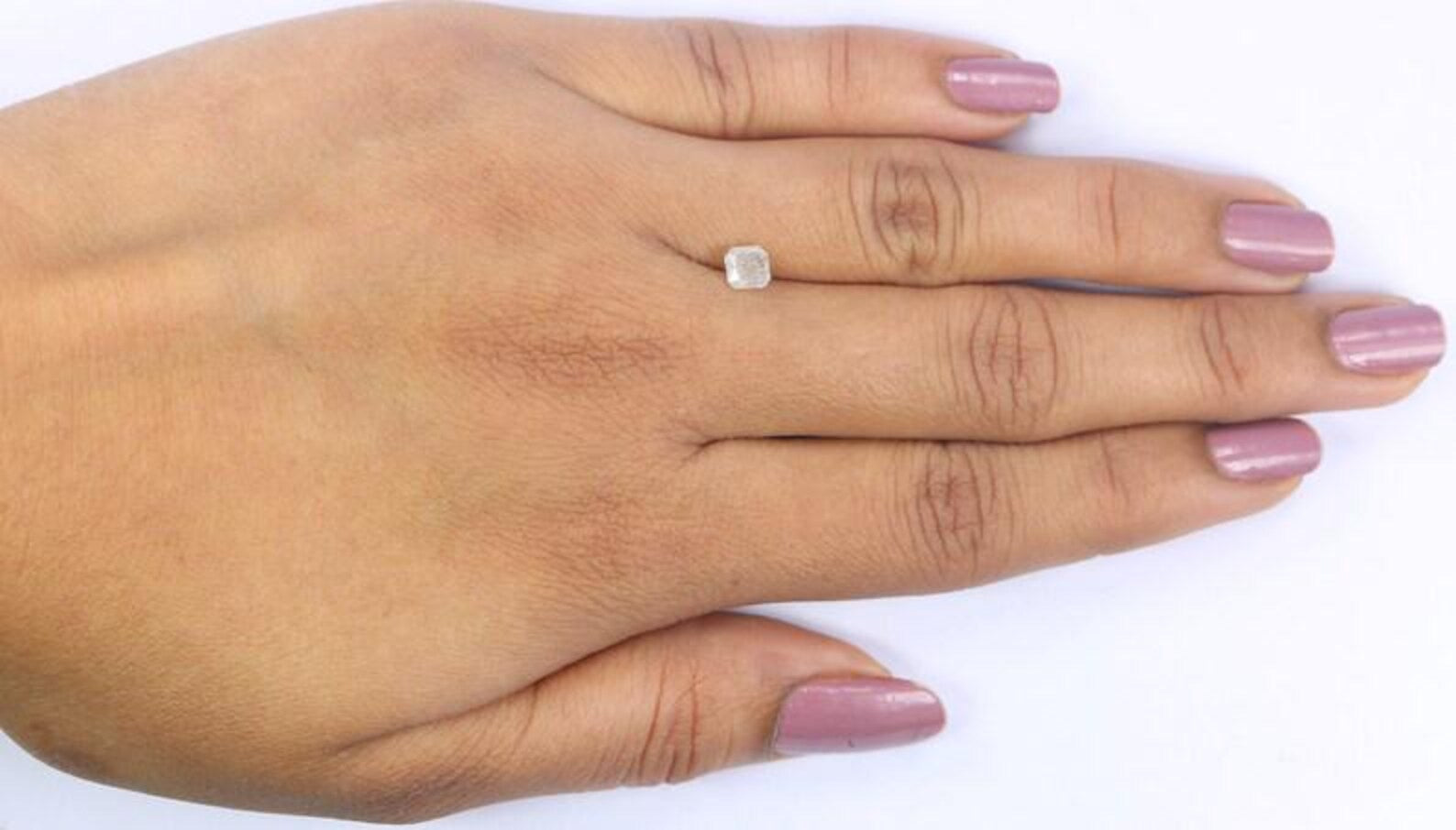 0.59 CT Natural Loose Radiant Shape Diamond Grey Color Radiant Cut Diamond 4.40 MM Natural White Color Radiant Brilliant Cut Diamond NQ7495